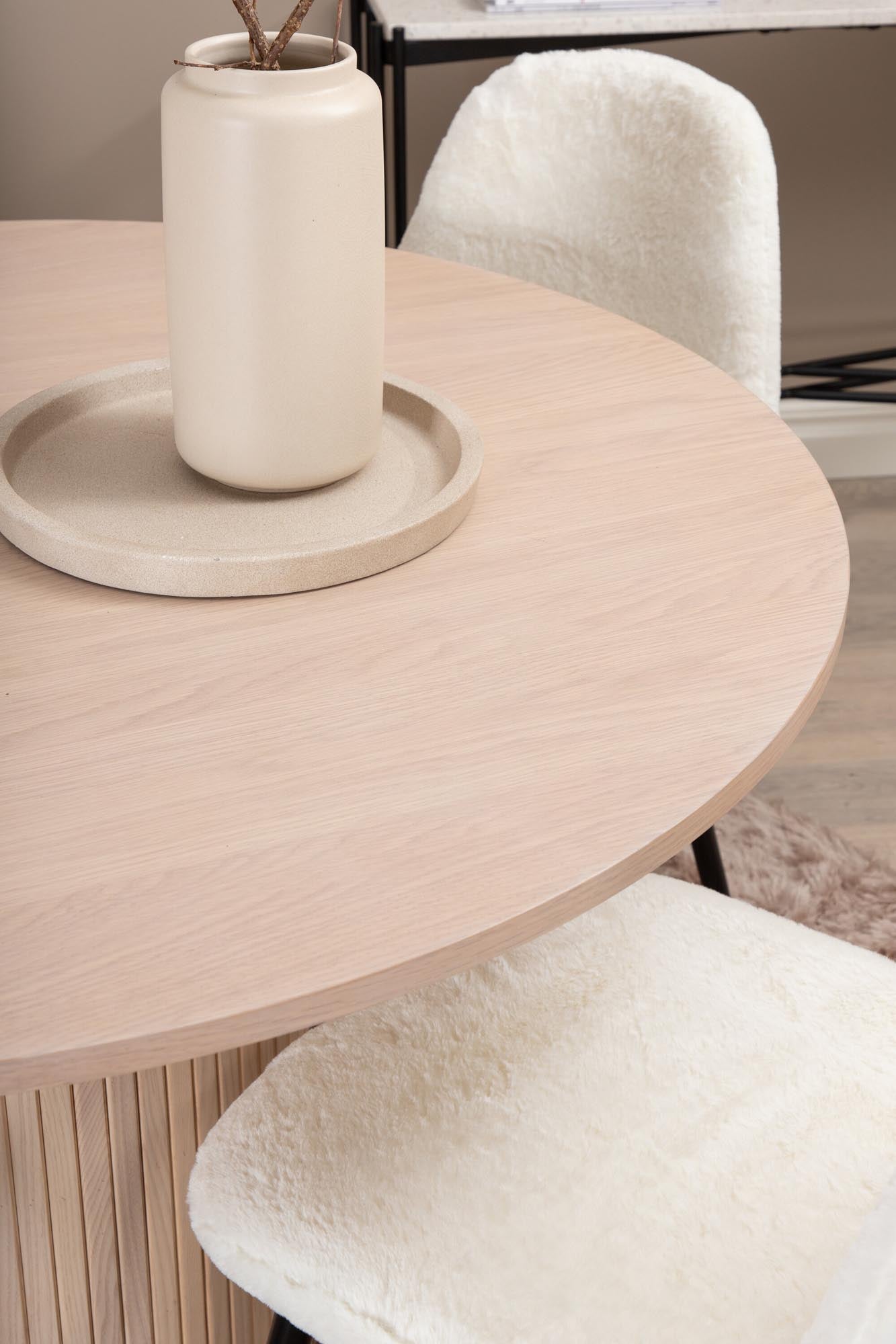 Bianca Esszimmerset + Polar ⌀110cm/4St. in Weiss / Weiss präsentiert im Onlineshop von KAQTU Design AG. Esszimmerset ist von Venture Home
