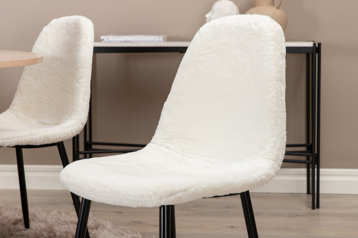 Bianca Esszimmerset + Polar ⌀110cm/4St. in Weiss / Weiss präsentiert im Onlineshop von KAQTU Design AG. Esszimmerset ist von Venture Home