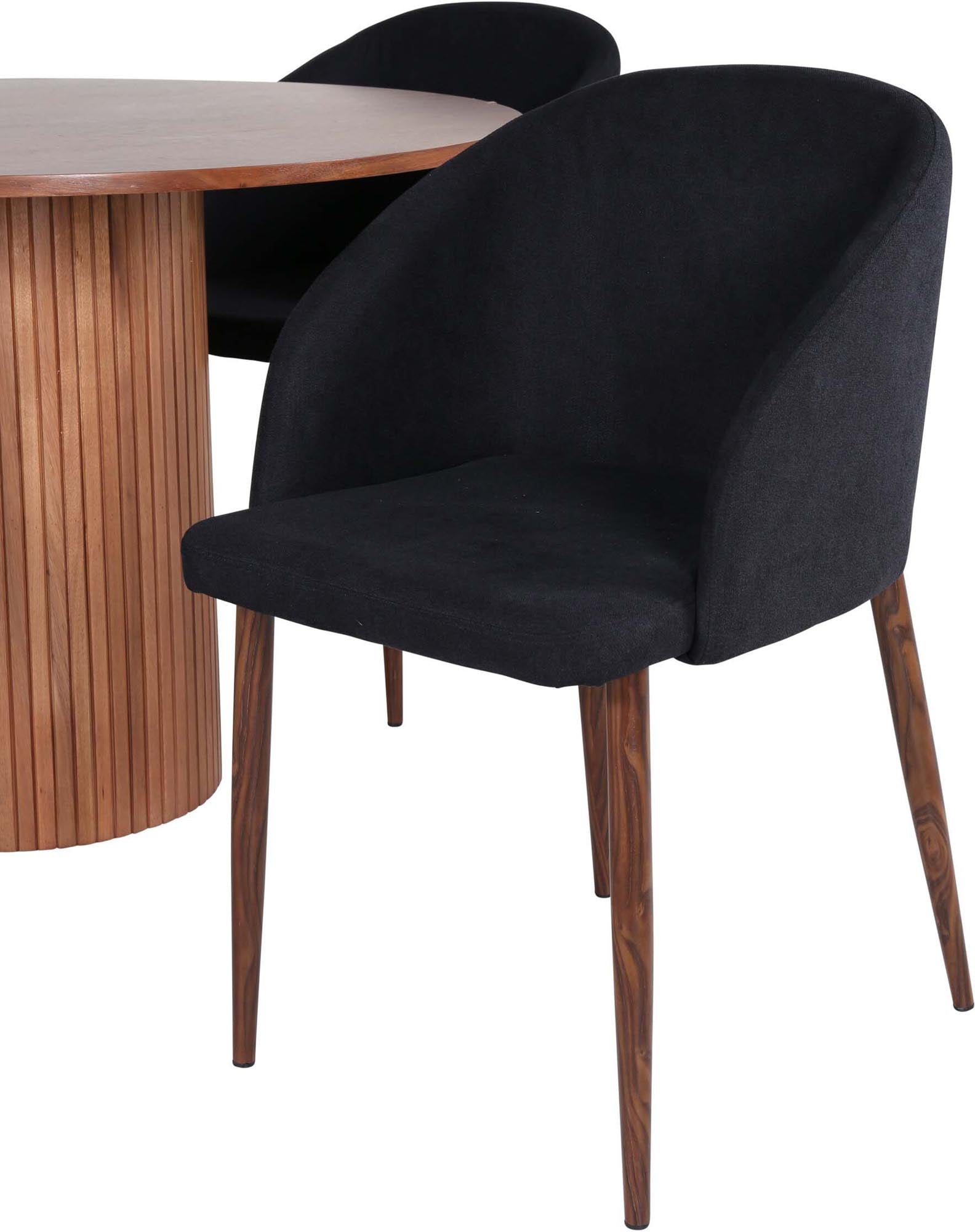 Bianca Esszimmerset + Arch ⌀110cm/4St. in Schwarze Walnuss präsentiert im Onlineshop von KAQTU Design AG. Esszimmerset ist von Venture Home