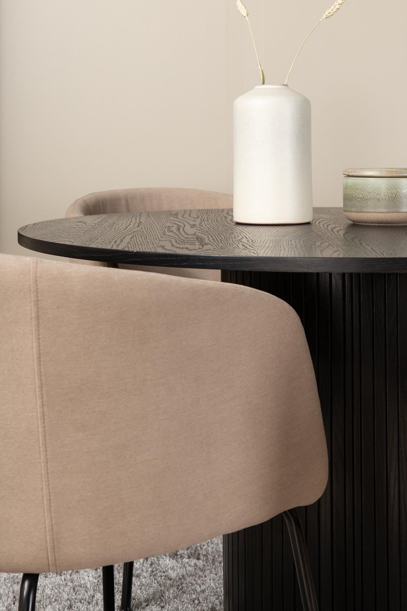 Bianca Esszimmerset + Berit ⌀110cm/4St. in Schwarz / Schwarz präsentiert im Onlineshop von KAQTU Design AG. Esszimmerset ist von Venture Home