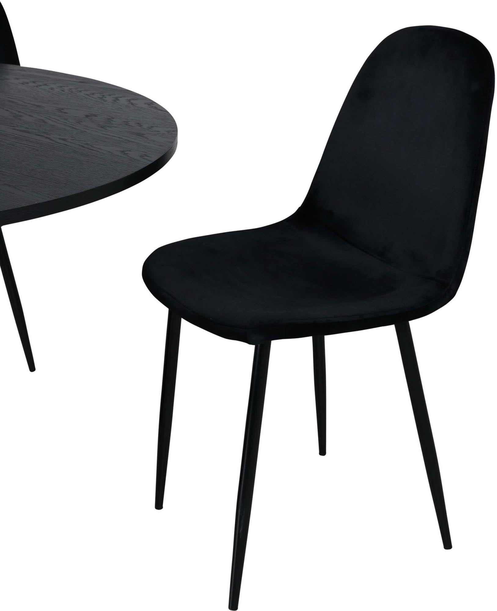 Bianca Esszimmerset + Polar ⌀110cm/4St. in Schwarz präsentiert im Onlineshop von KAQTU Design AG. Esszimmerset ist von Venture Home