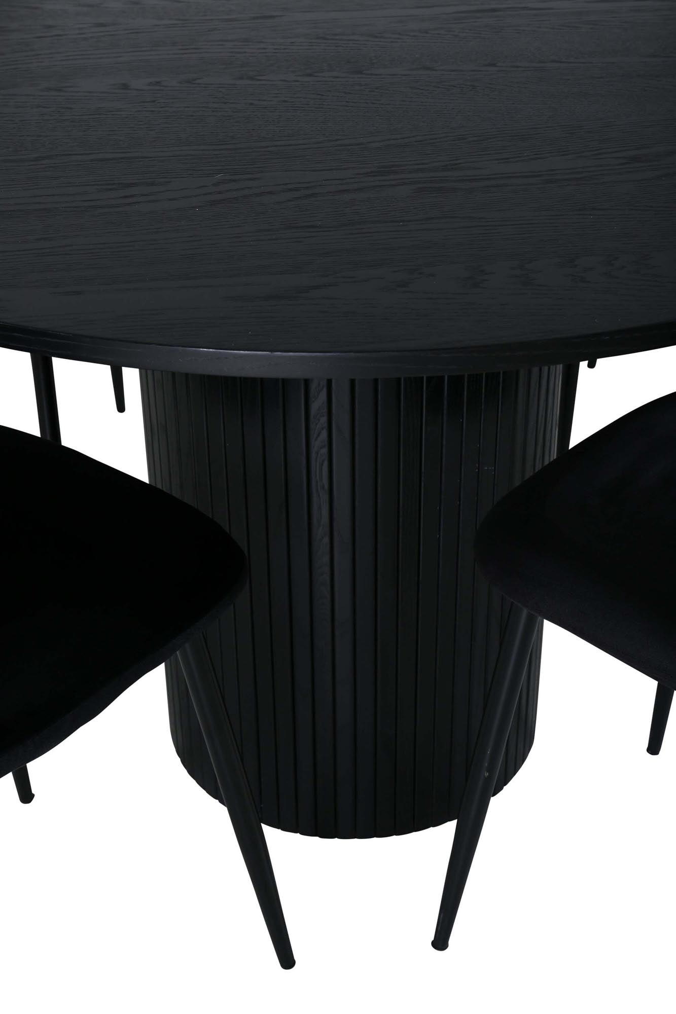 Bianca Esszimmerset + Polar ⌀110cm/4St. in Schwarz präsentiert im Onlineshop von KAQTU Design AG. Esszimmerset ist von Venture Home