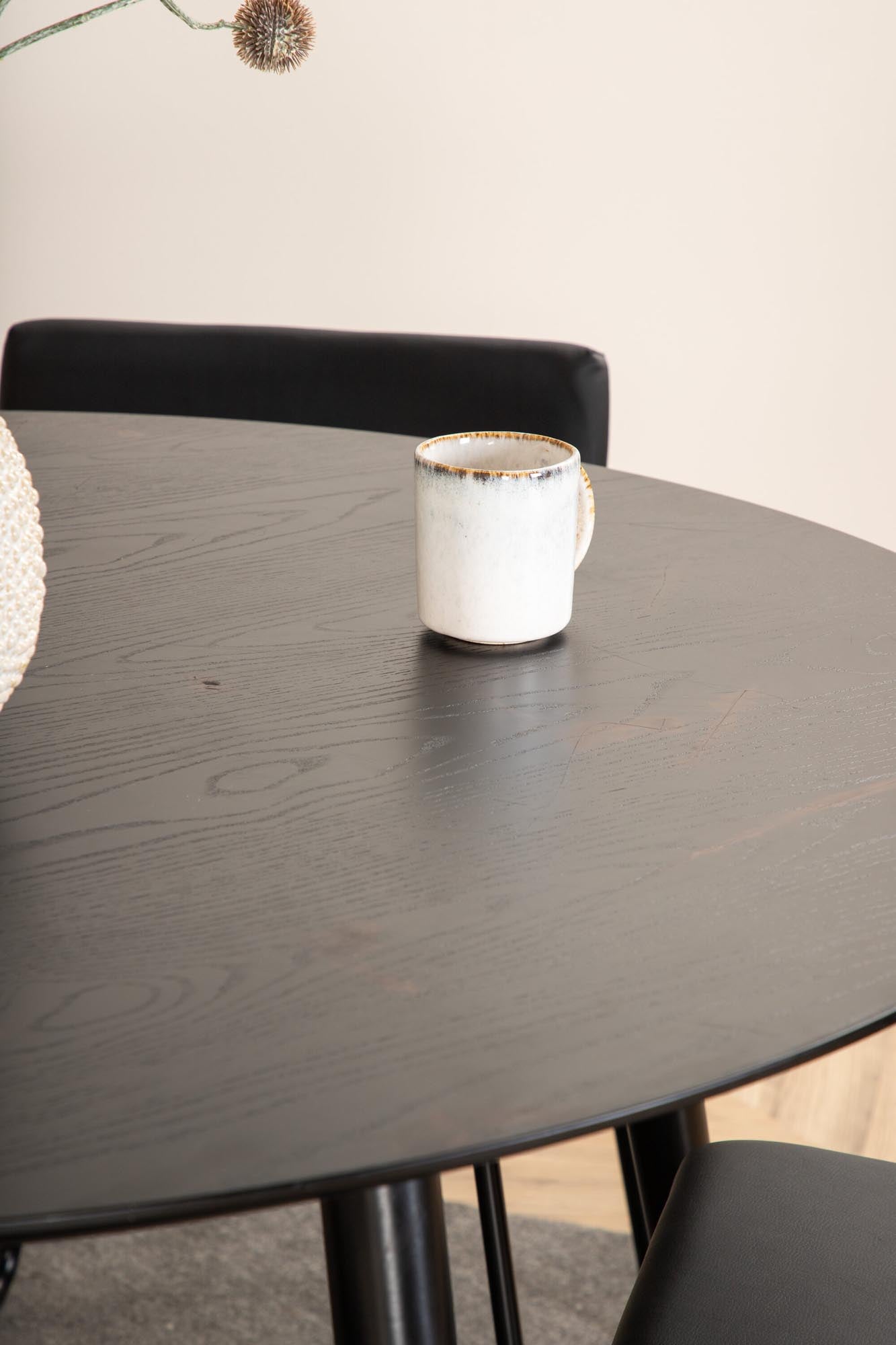 Dipp Esszimmerset + Kenth ⌀115cm/4St. in Schwarz präsentiert im Onlineshop von KAQTU Design AG. Esszimmerset ist von Venture Home