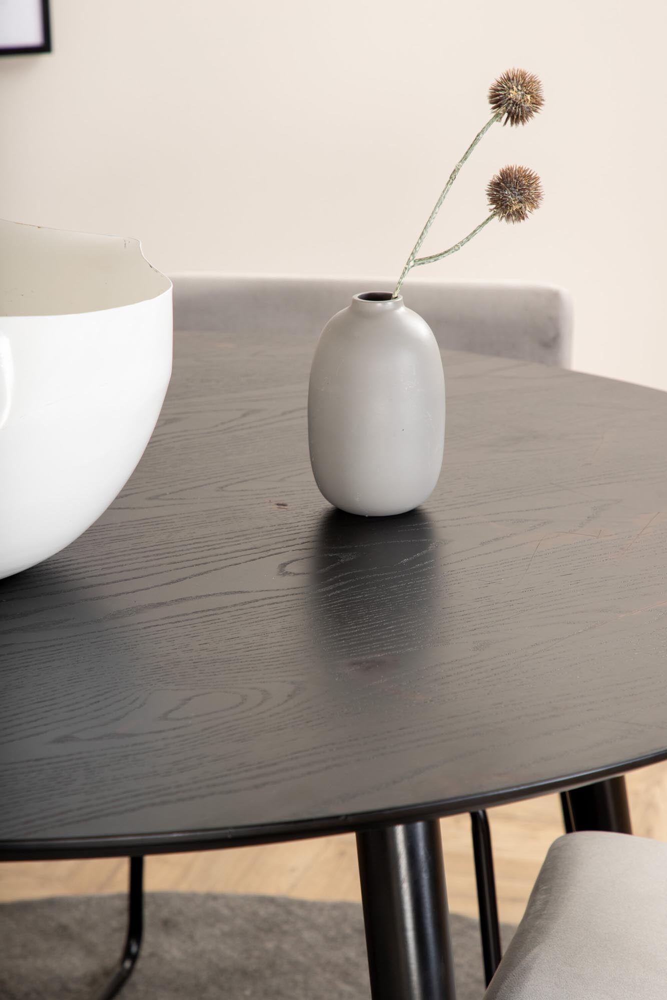 Dipp Esszimmerset + Kenth ⌀115cm/4St. in Schwarz präsentiert im Onlineshop von KAQTU Design AG. Esszimmerset ist von Venture Home