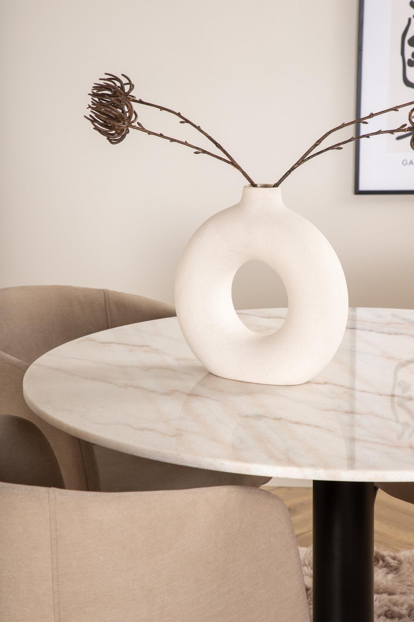 Estelle Esszimmerset + Berit ⌀106cm/4St. in Beige, Schwarz präsentiert im Onlineshop von KAQTU Design AG. Esszimmerset ist von Venture Home