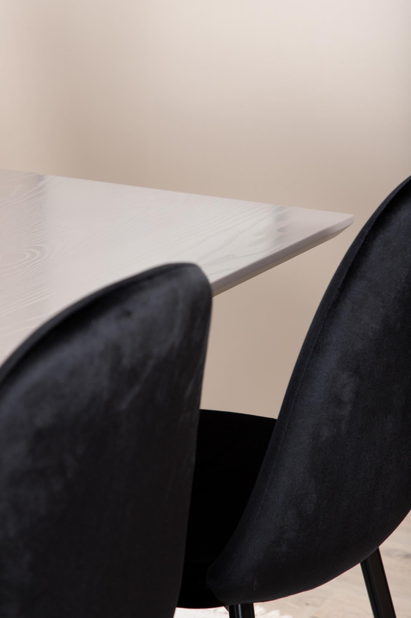 Piazza Esszimmerset + Polar 180cm/6St. in Weiss / Schwarz präsentiert im Onlineshop von KAQTU Design AG. Esszimmerset ist von Venture Home