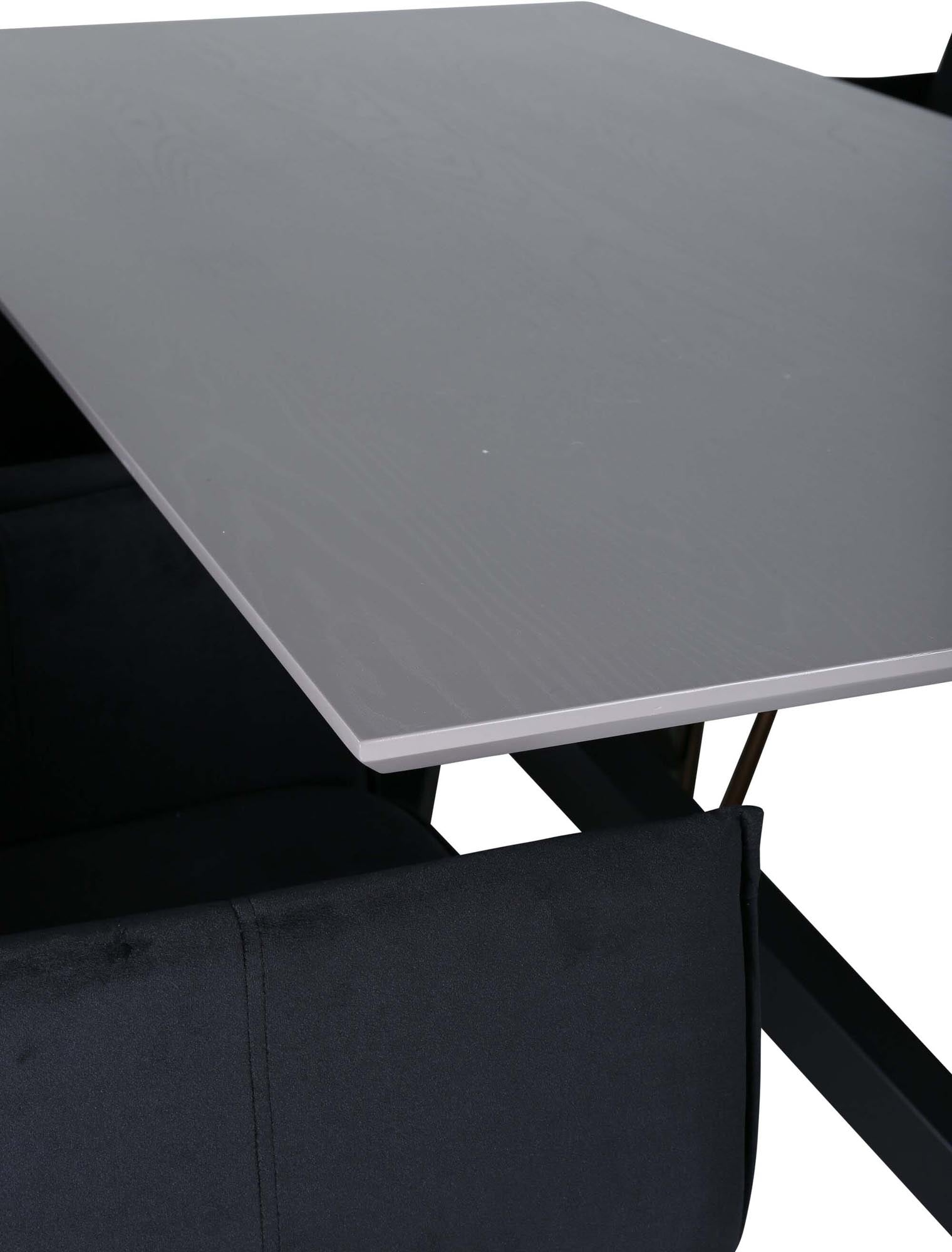 Piazza Esszimmerset + Petra 180cm/6St. in Grau / Schwarz / Kupfer präsentiert im Onlineshop von KAQTU Design AG. Esszimmerset ist von Venture Home