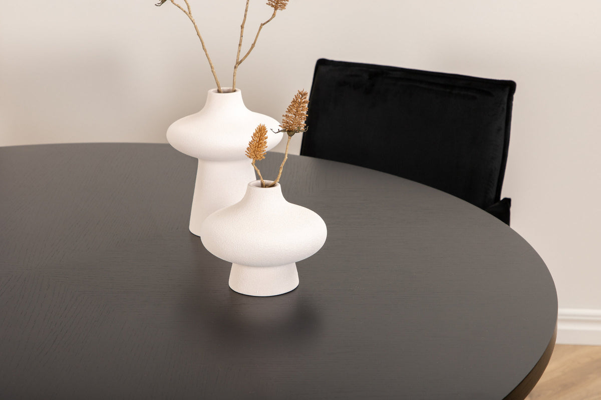 Esszimmerset Copenhagen + Petra ⌀140cm/4St. in Schwarz, Kupfer präsentiert im Onlineshop von KAQTU Design AG. Esszimmerset ist von Venture Home
