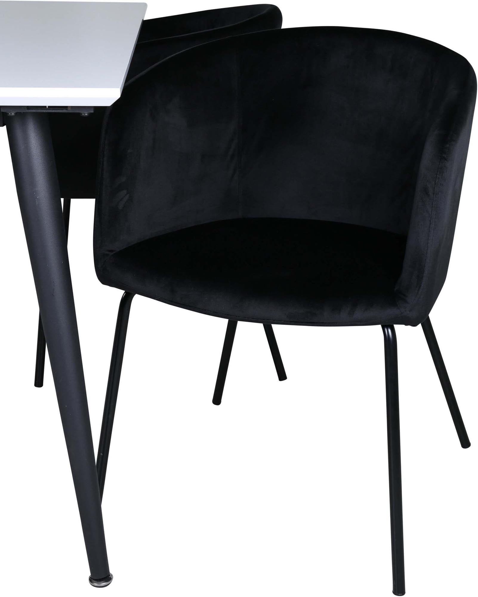 Jimmy Esszimmerset + Berit 150cm/4St. in Schwarz präsentiert im Onlineshop von KAQTU Design AG. Esszimmerset ist von Venture Home