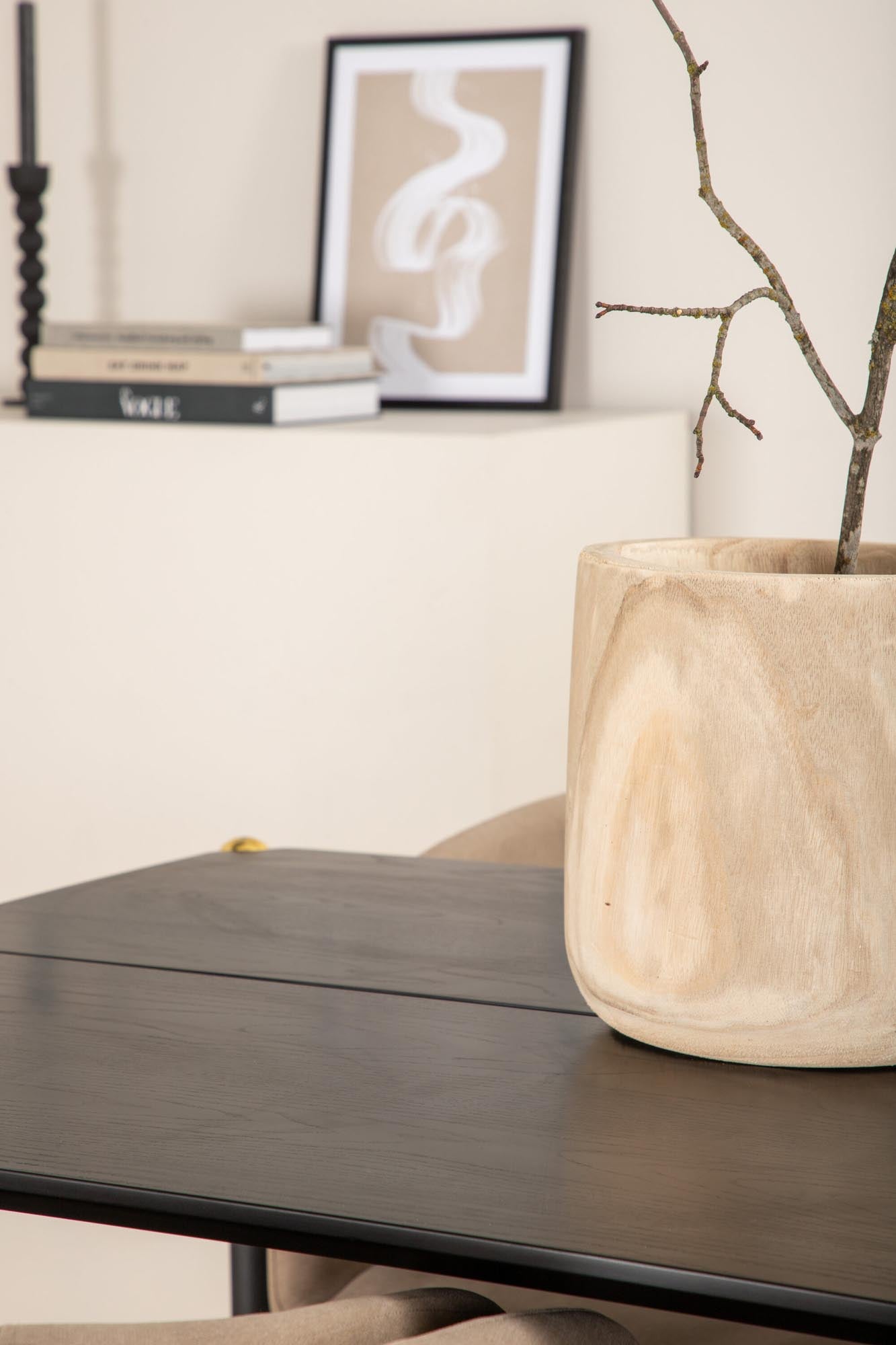 Pelle Esszimmerset + Berit 190cm/6St. in Beige, Schwarz präsentiert im Onlineshop von KAQTU Design AG. Esszimmerset ist von Venture Home