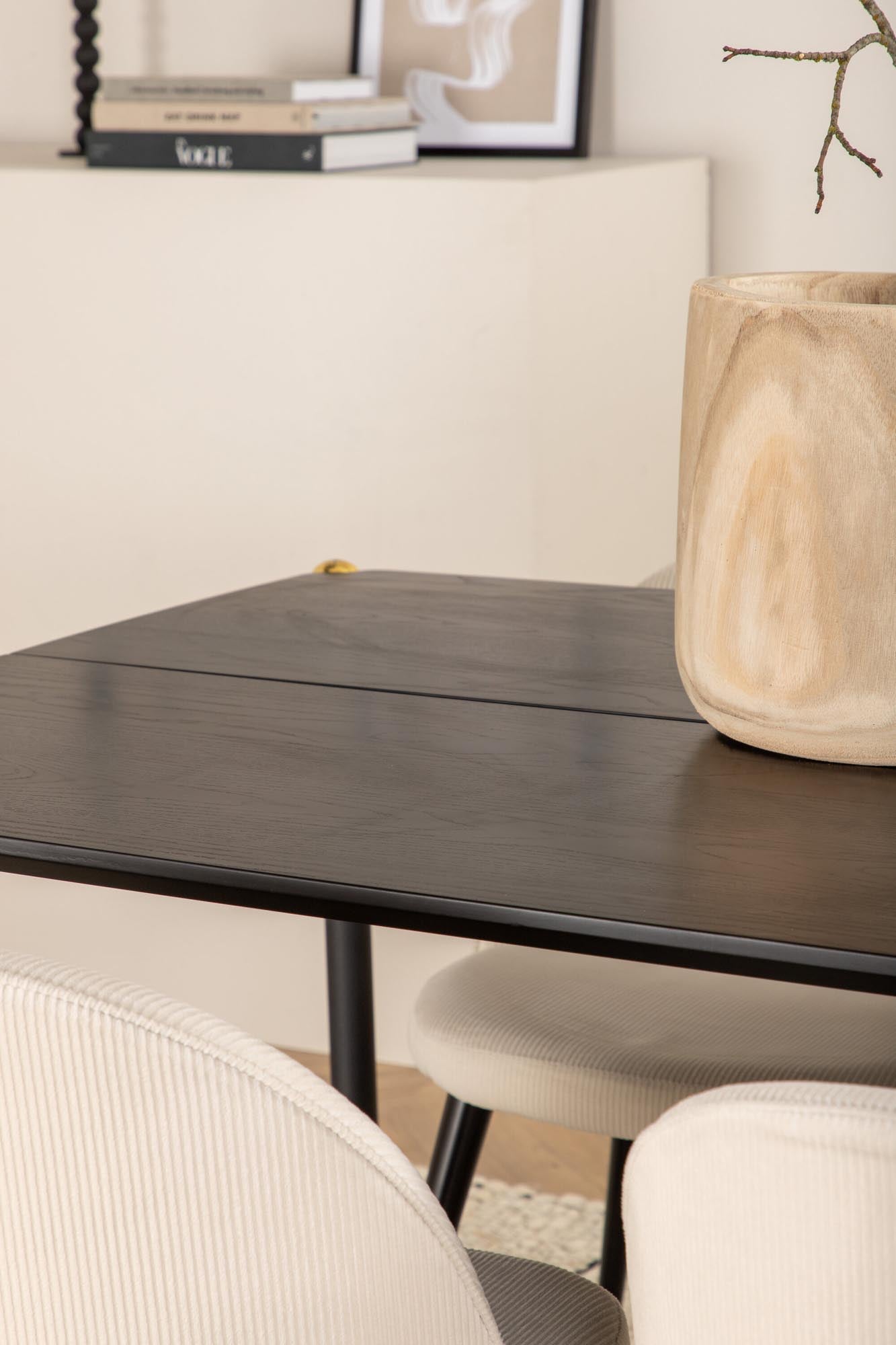 Stilvolles Pelle Esszimmerset mit 6 Velvet-Stühlen, 190cm, von Venture.