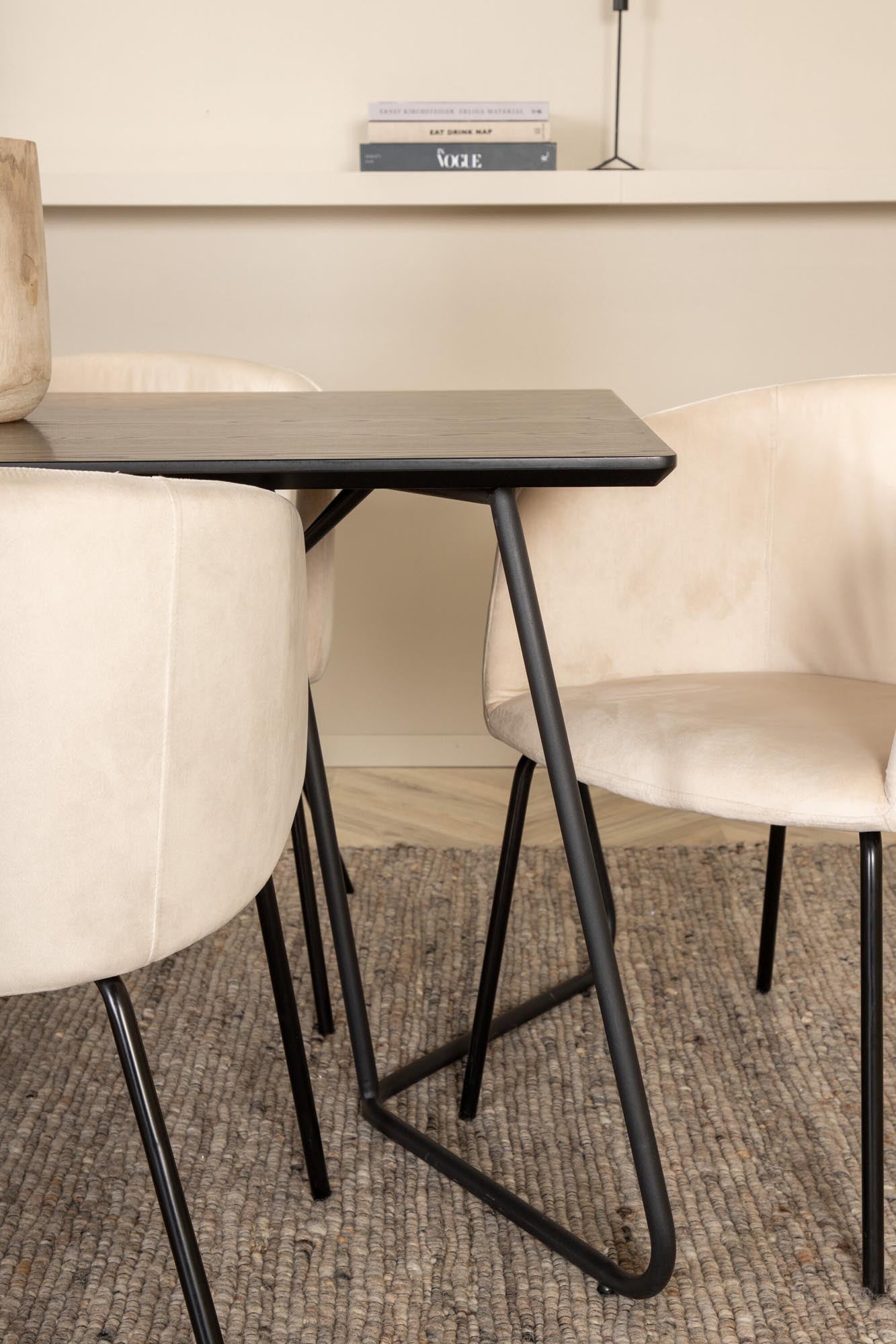 Modernes Petra Esszimmerset 190cm mit 6 Stühlen von Venture Home.