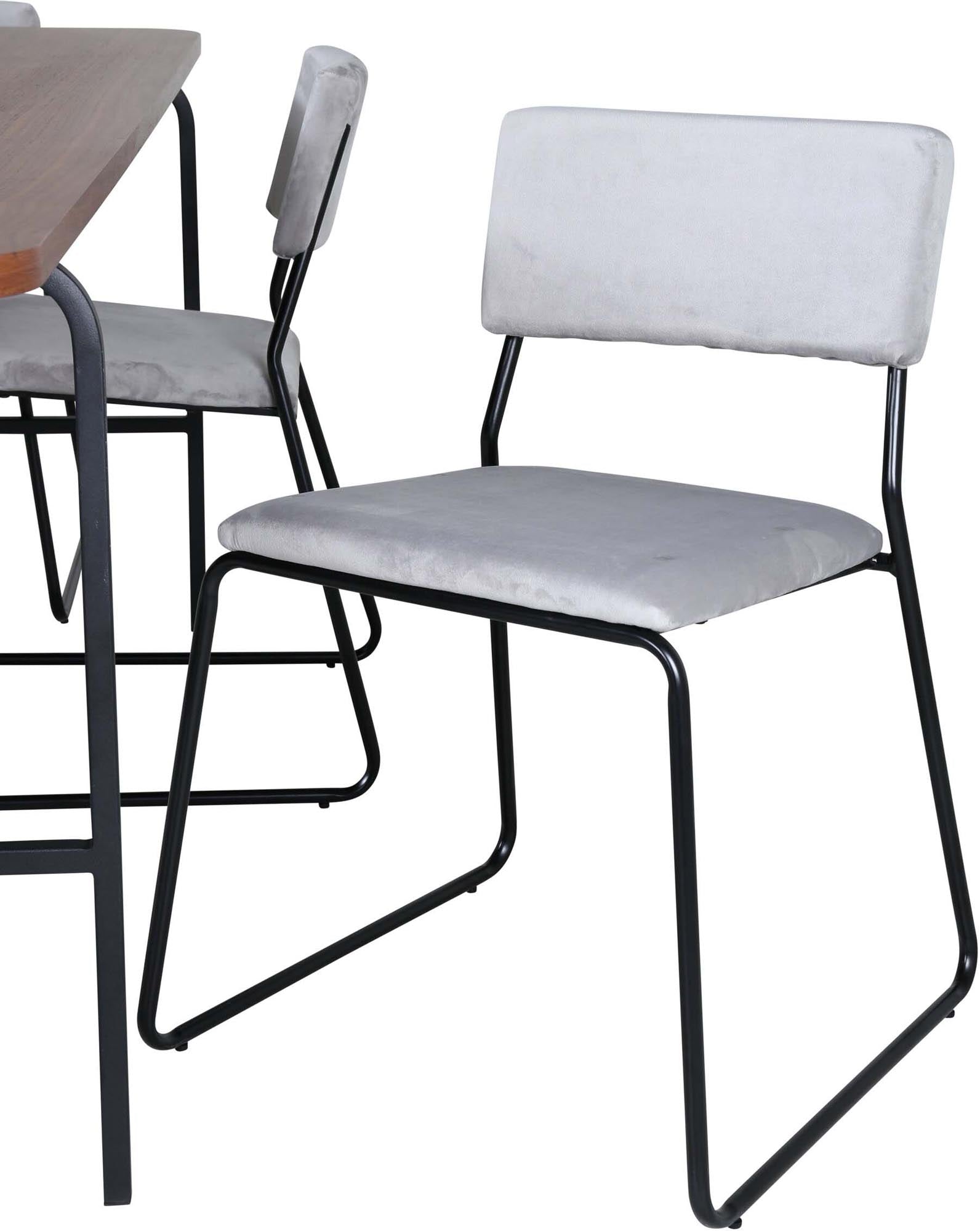 Modernes Esszimmerset Uno mit Kenth Tisch (200cm) und 6 stilvollen Stühlen. Ideal für gesellige Abende und elegantes Ambiente.