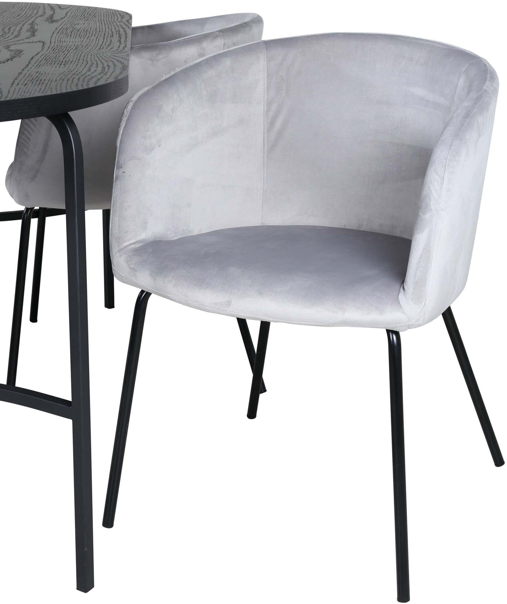Skate Esszimmerset + Berit 200cm/4St. in Schwarzgrau präsentiert im Onlineshop von KAQTU Design AG. Esszimmerset ist von Venture Home