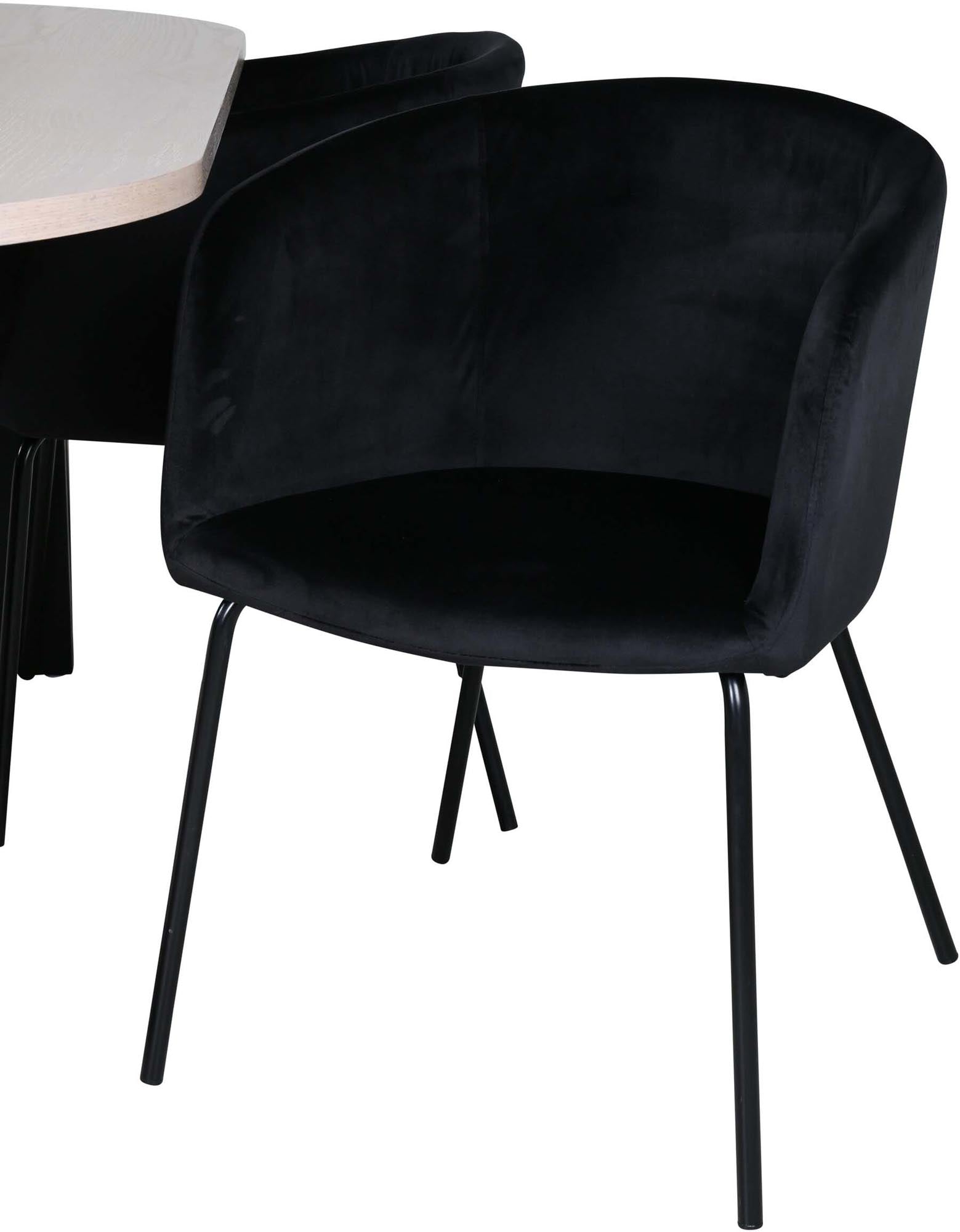Bianca Esszimmerset + Berit 200cm/4St. in Weiss / Schwarz präsentiert im Onlineshop von KAQTU Design AG. Esszimmerset ist von Venture Home