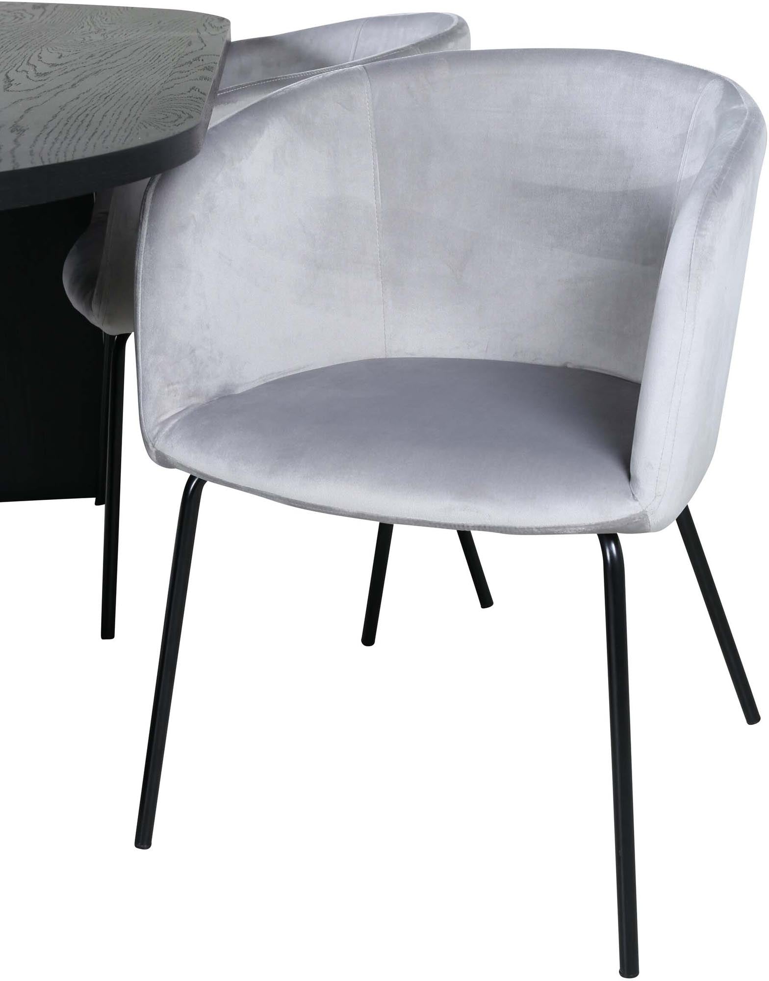 Bianca Esszimmerset + Berit 200cm/4St. in Schwarz präsentiert im Onlineshop von KAQTU Design AG. Esszimmerset ist von Venture Home