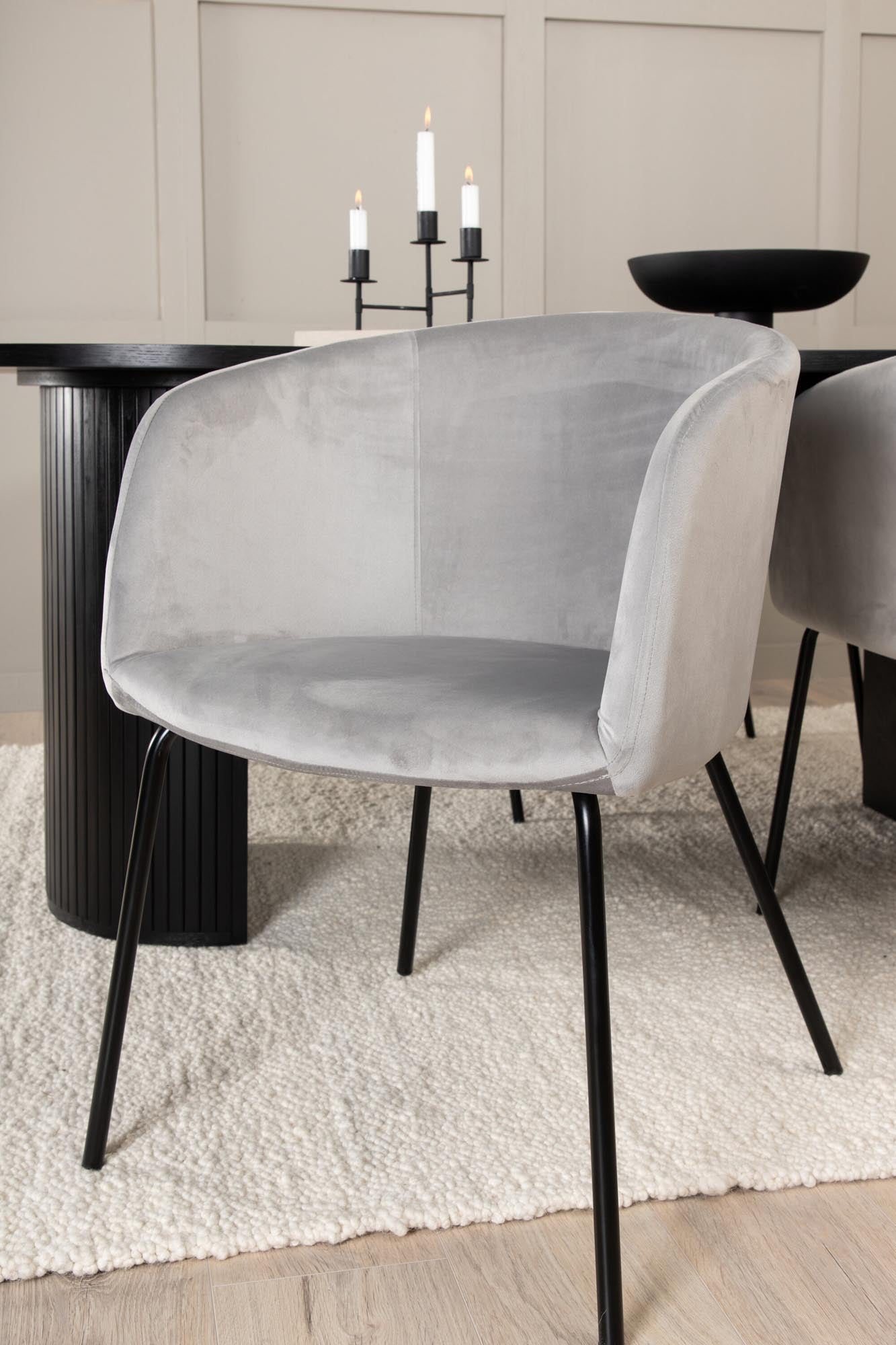 Bianca Esszimmerset + Berit 200cm/4St. in Schwarz präsentiert im Onlineshop von KAQTU Design AG. Esszimmerset ist von Venture Home