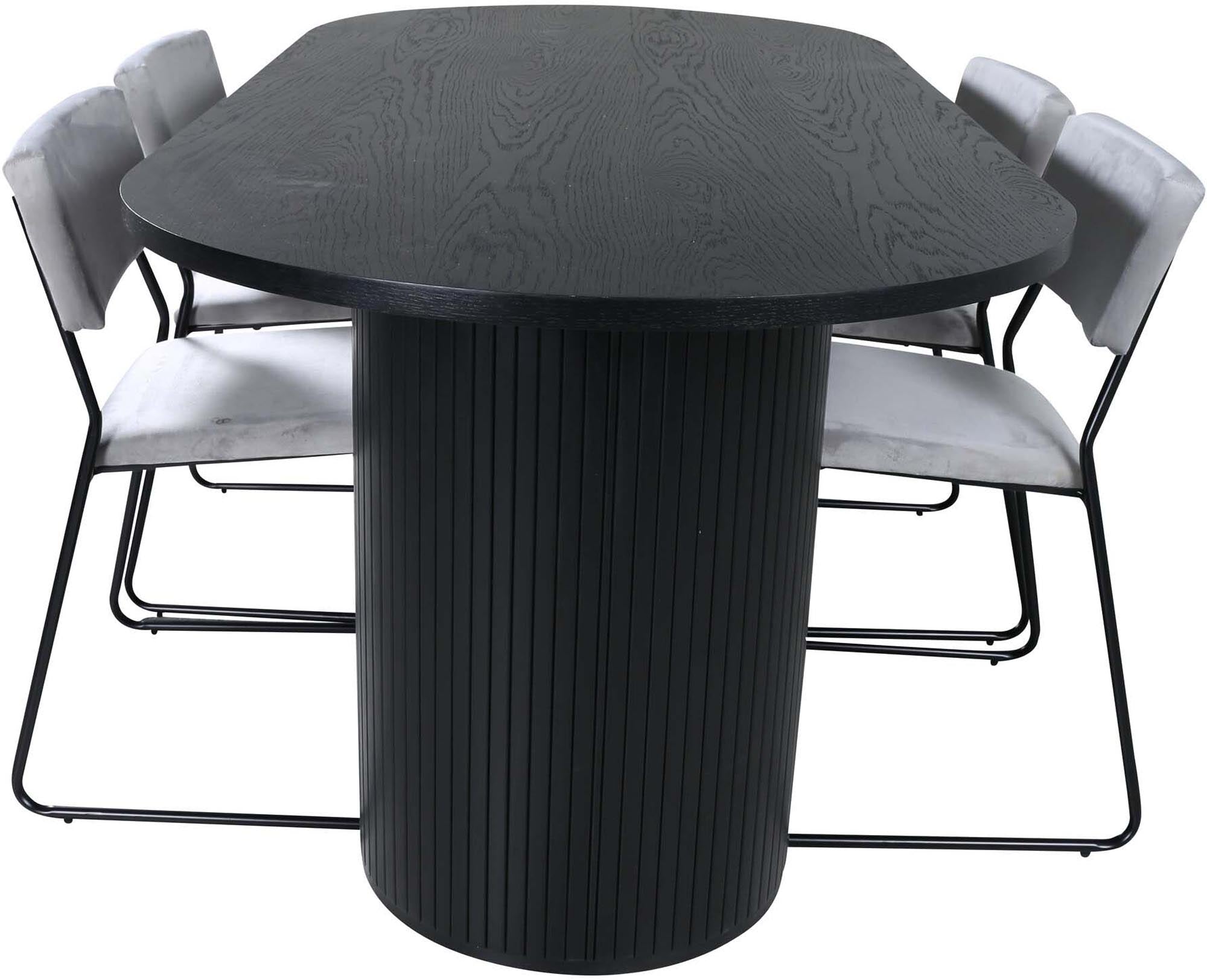 Bianca Esszimmerset + Kenth 200cm/4St. in Schwarz präsentiert im Onlineshop von KAQTU Design AG. Esszimmerset ist von Venture Home