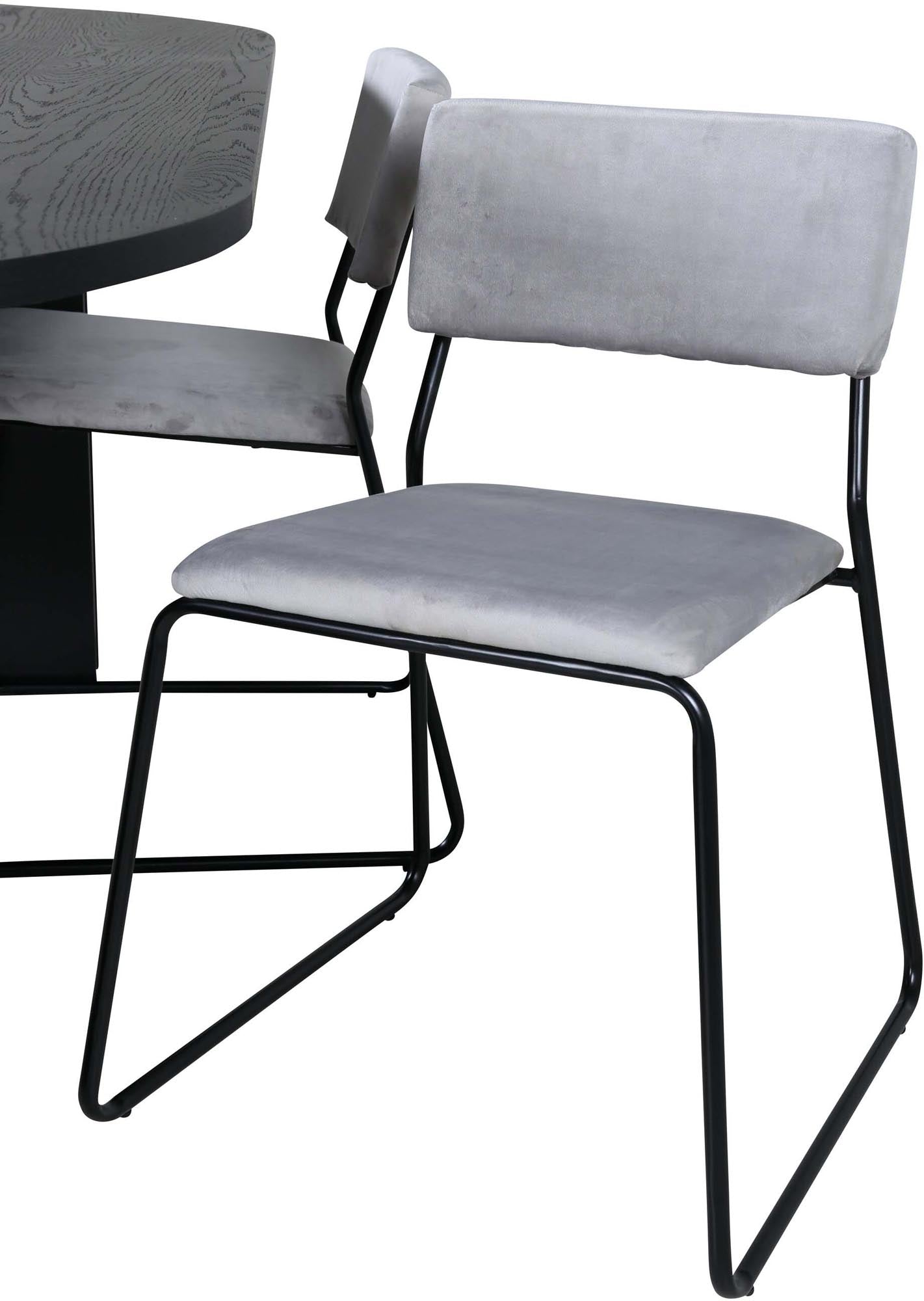 Stilvolles Bianca Esszimmerset mit Kenth Tisch, 200cm, 4 Stühle.