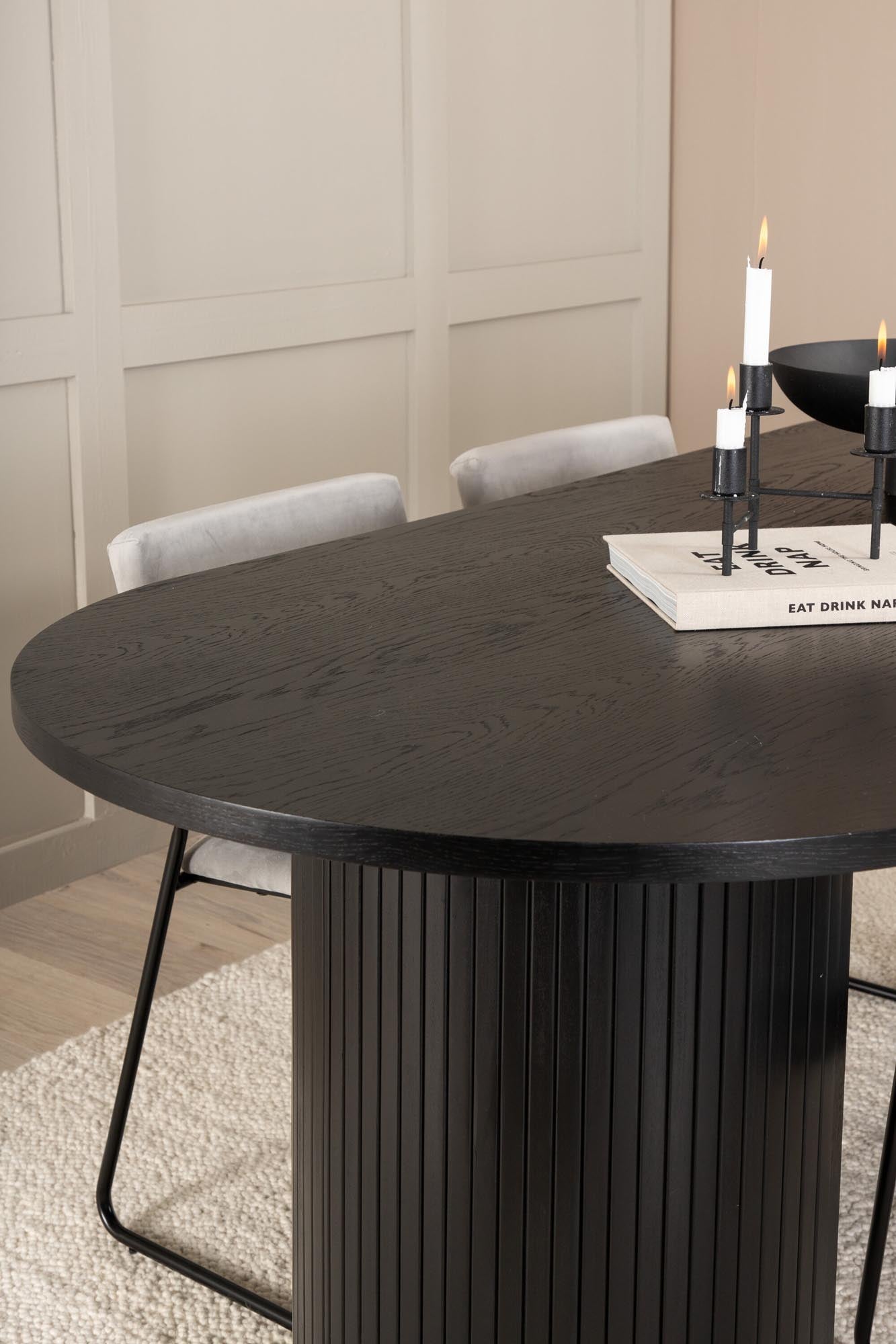 Bianca Esszimmerset + Kenth 200cm/4St. in Schwarz präsentiert im Onlineshop von KAQTU Design AG. Esszimmerset ist von Venture Home