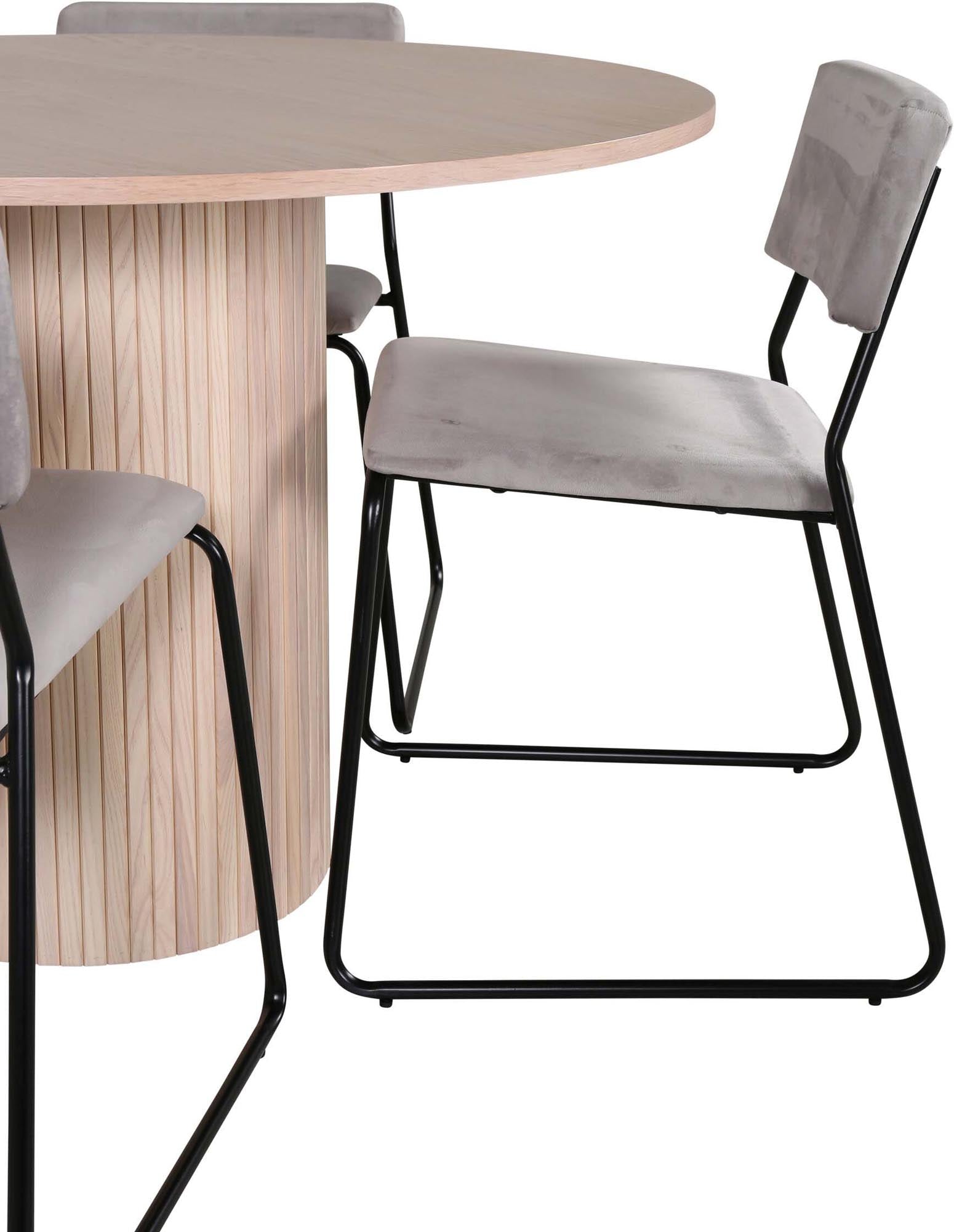 Bianca Esszimmerset + Kenth ⌀110cm/4St. in Weiss / Schwarz präsentiert im Onlineshop von KAQTU Design AG. Esszimmerset ist von Venture Home