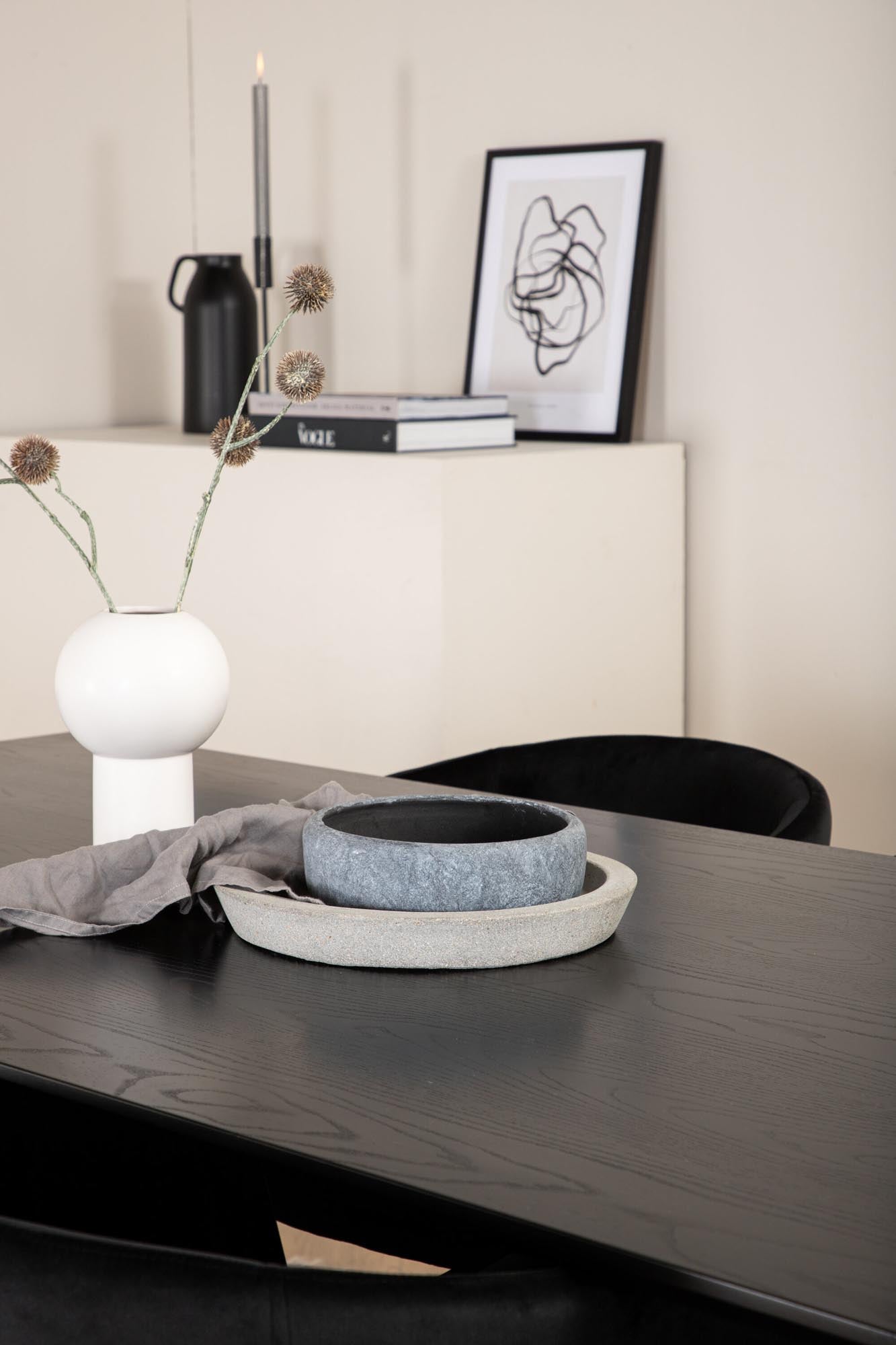 Piazza Esszimmerset + Berit 180cm/6St. in Schwarz präsentiert im Onlineshop von KAQTU Design AG. Esszimmerset ist von Venture Home