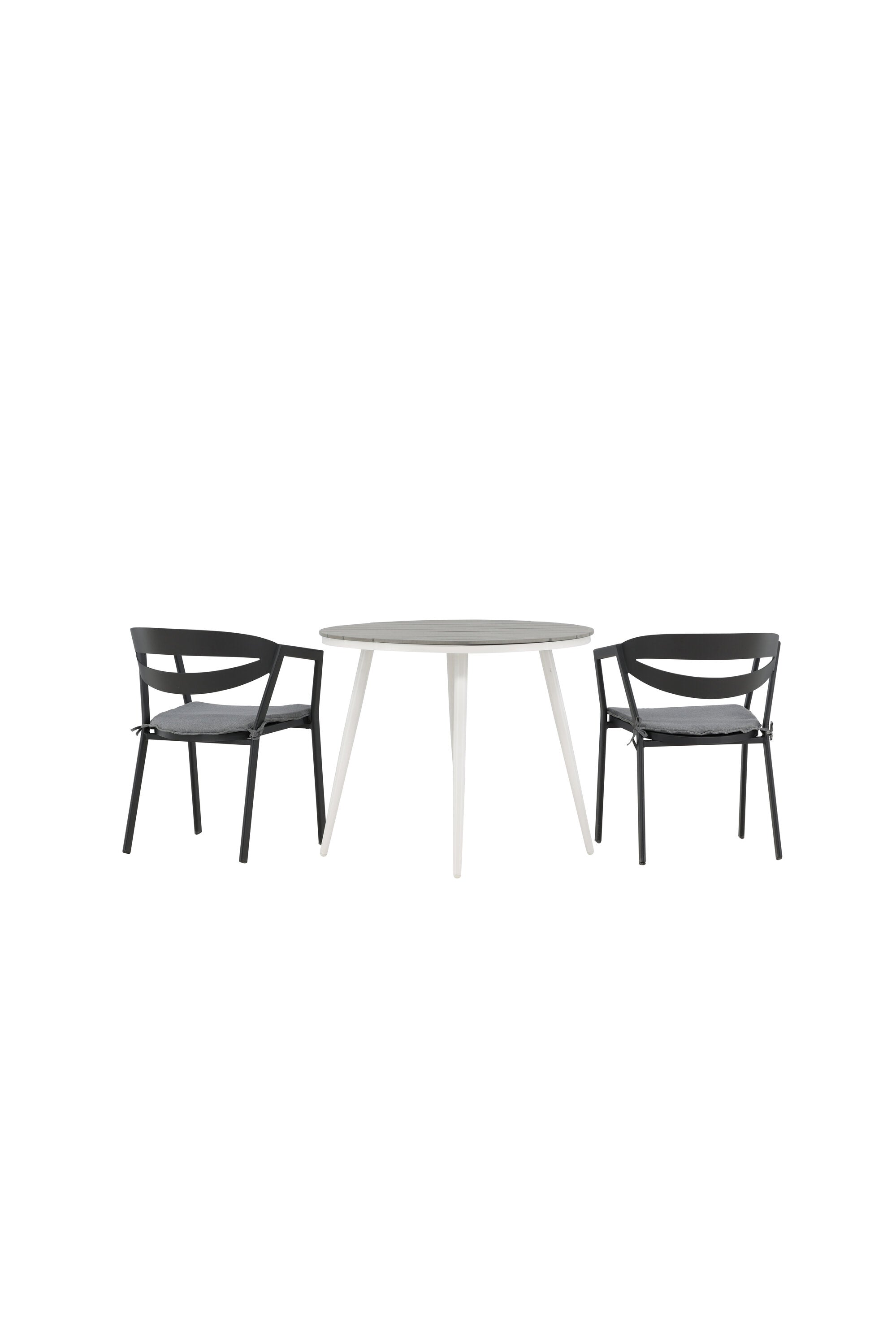 Break Outdoor-Tischset + Slit ⌀90cm/2St. in Weiss präsentiert im Onlineshop von KAQTU Design AG. Gartentischset ist von Venture Home