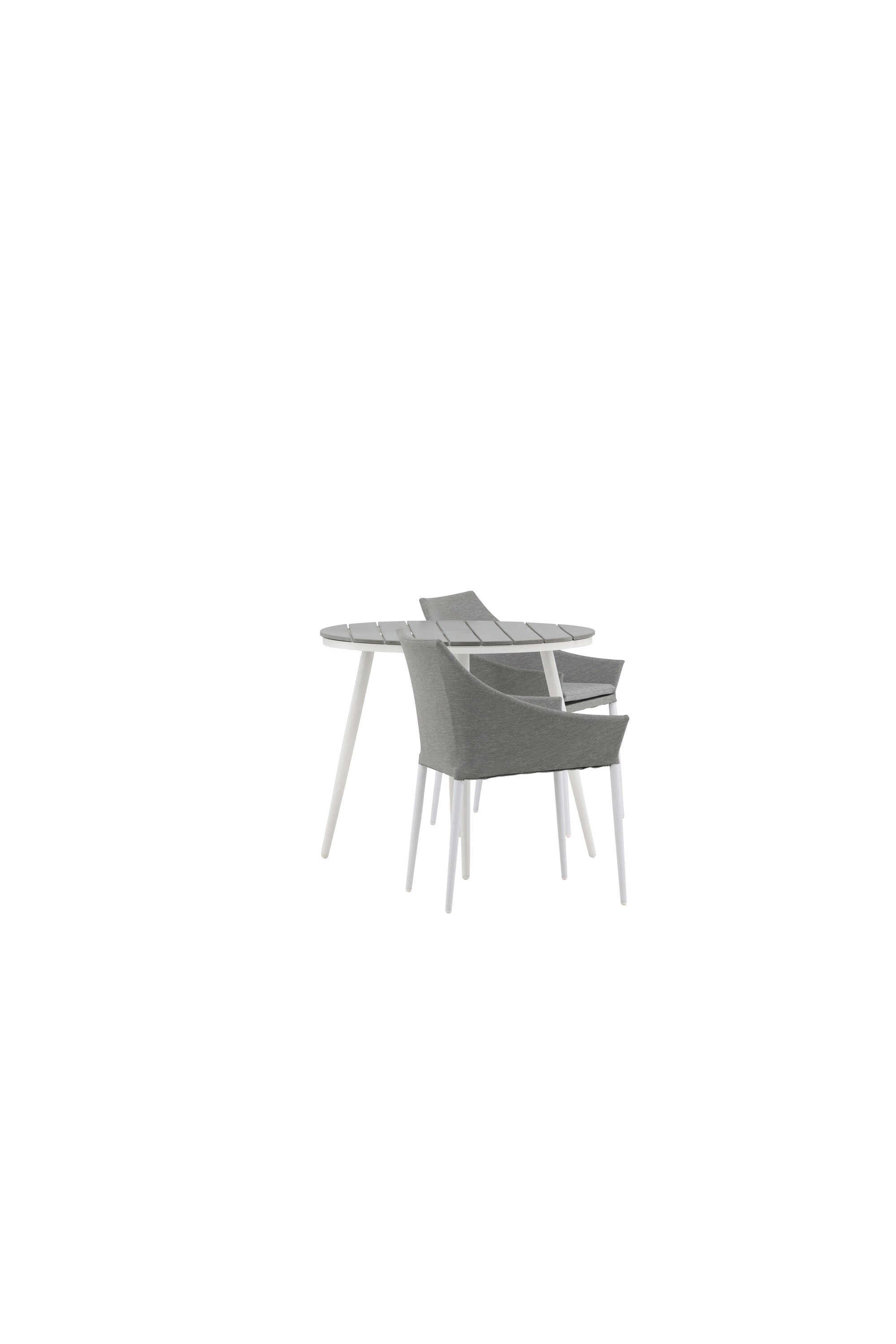 Break Outdoor-Tischset + Spoga ⌀90cm/2St. in Weiss präsentiert im Onlineshop von KAQTU Design AG. Gartentischset ist von Venture Home