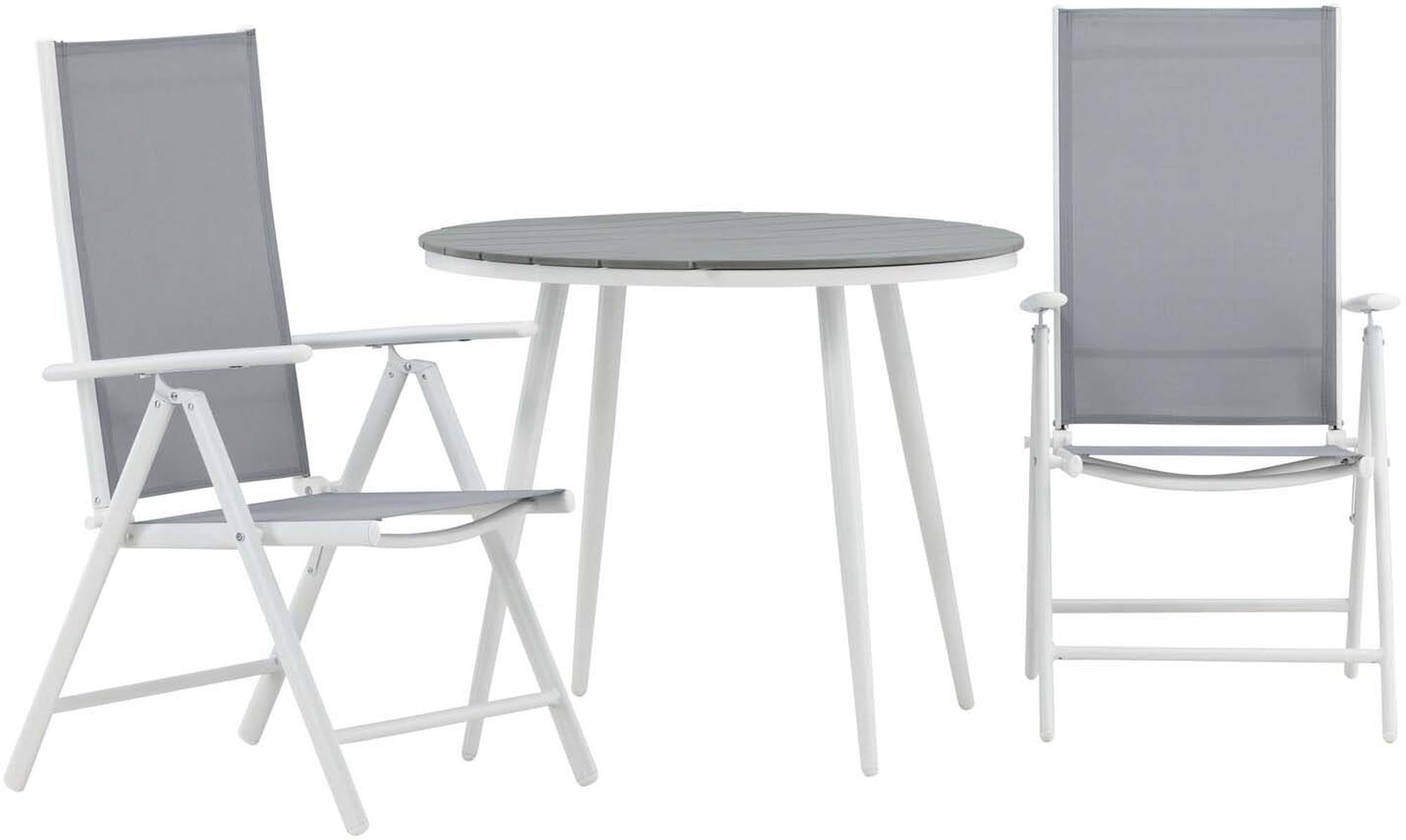 Entdecken Sie das Break Outdoor-Tischset ⌀90cm von Venture Home – stilvoll, robust und ideal für unvergessliche Momente im Freien.