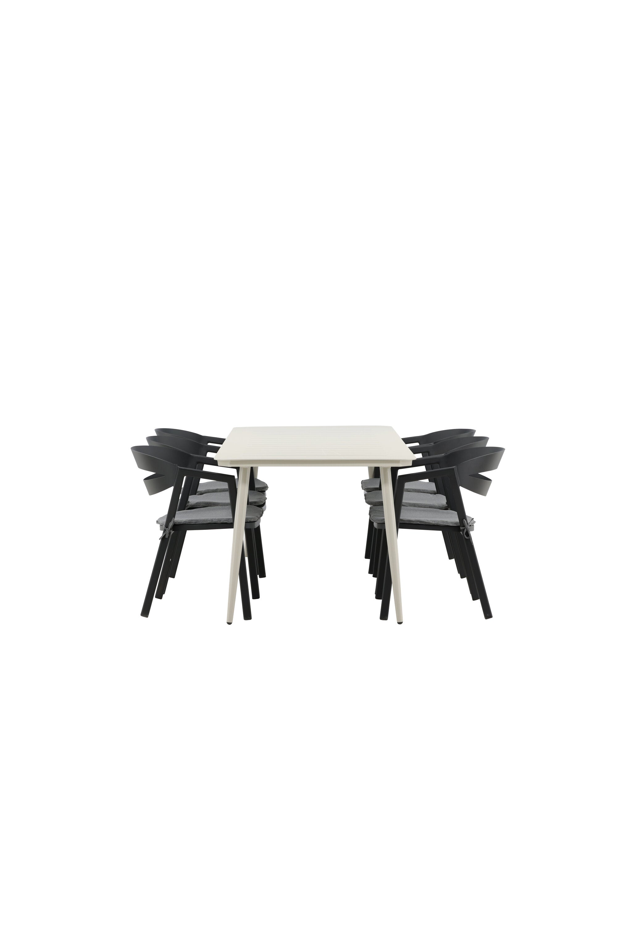 Lina Outdoor-Tischset + Split 200cm/6St. in Schwarz präsentiert im Onlineshop von KAQTU Design AG. Gartentischset ist von Venture Home