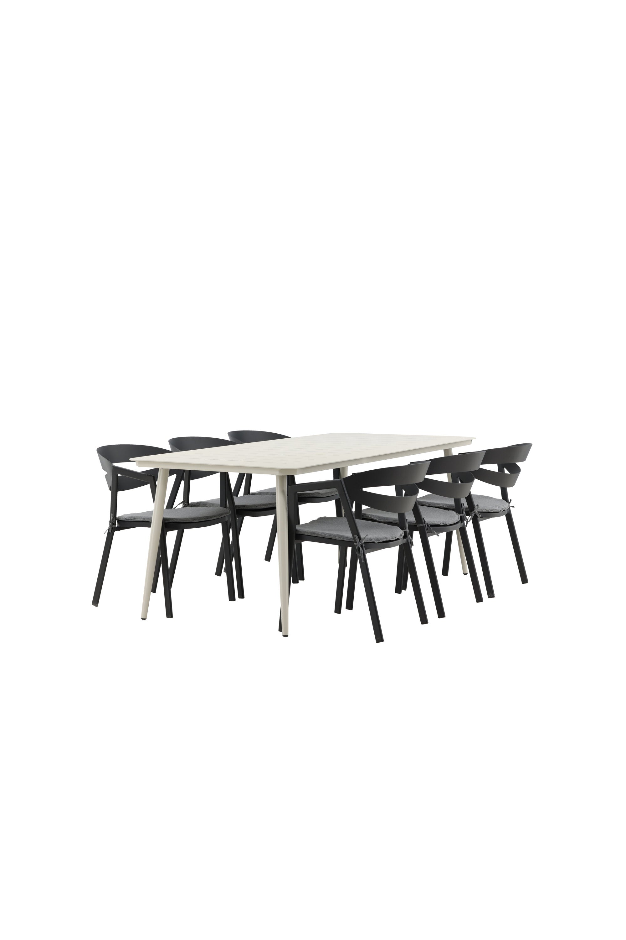 Lina Outdoor-Tischset + Split 200cm/6St. in Schwarz präsentiert im Onlineshop von KAQTU Design AG. Gartentischset ist von Venture Home