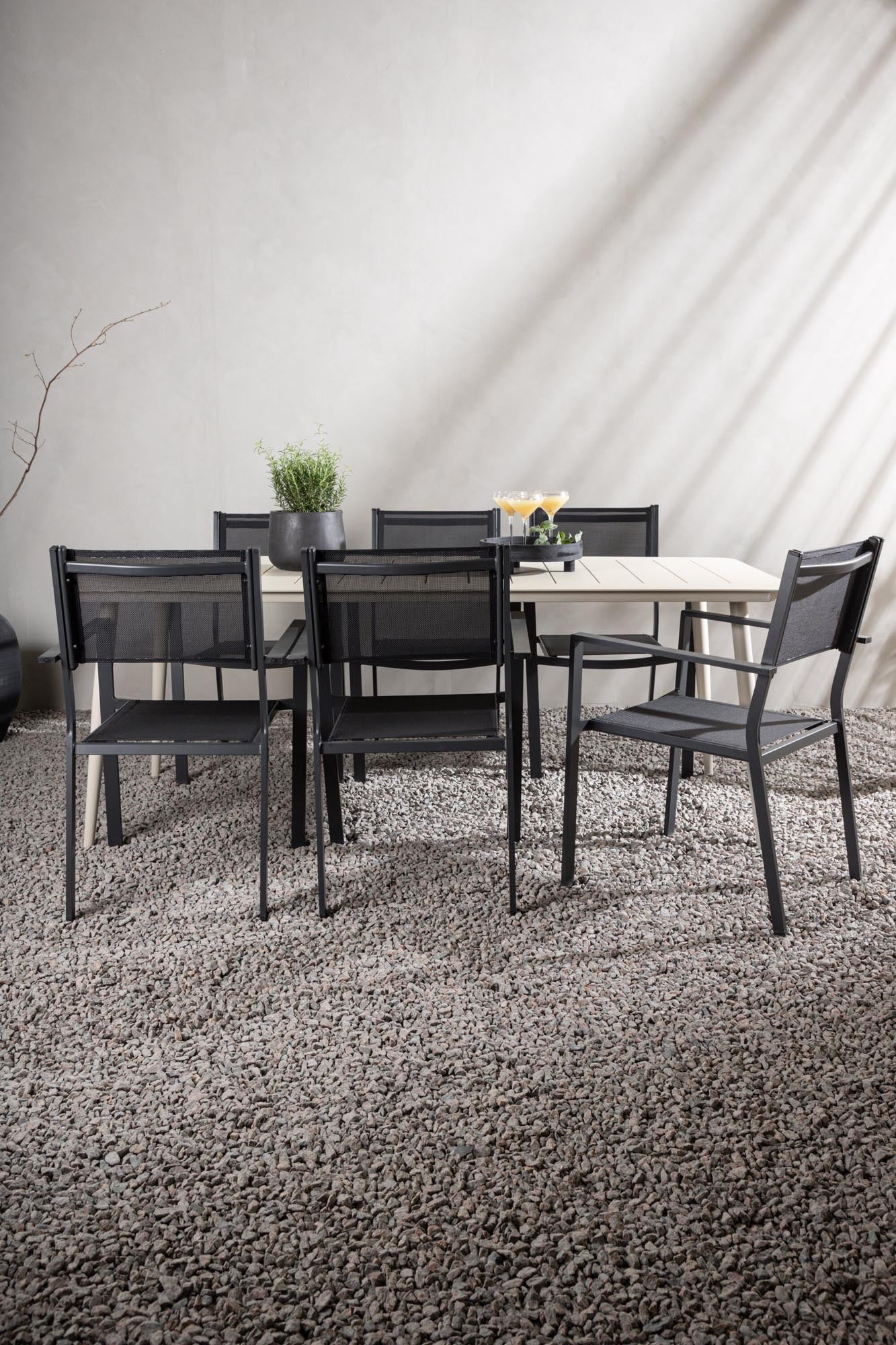 Stilvolles Copacabana Tischset für 6 von Venture Home, 200cm lang.