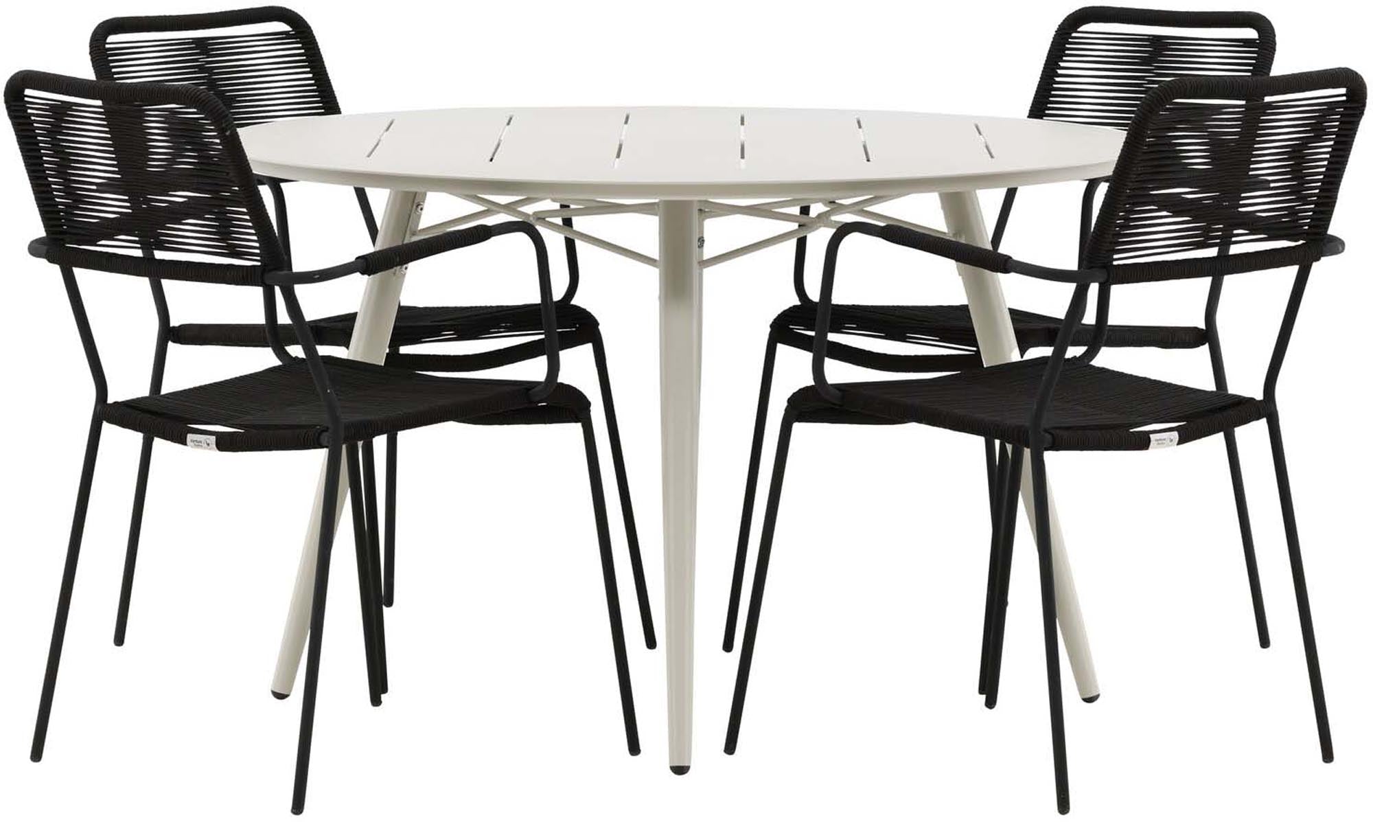 Entdecken Sie das stilvolle Lina Outdoor-Tischset mit Lindos Armchairs. Perfekt für Garten, Terrasse und gesellige Runden. Modern, elegant und funktional!