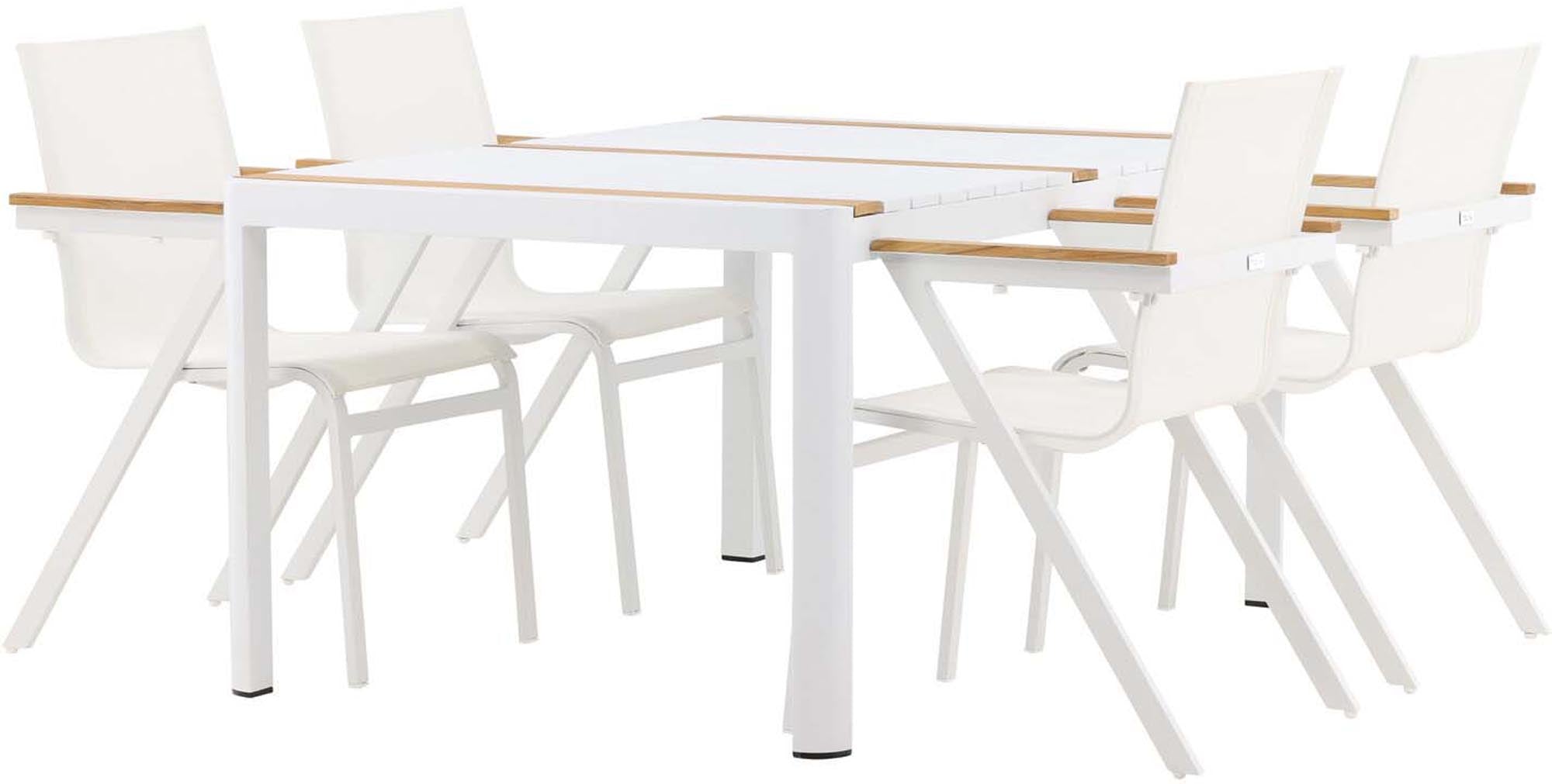 Venture Home Togo: 150cm Outdoor-Tischset mit 4 Mexico Stühlen.