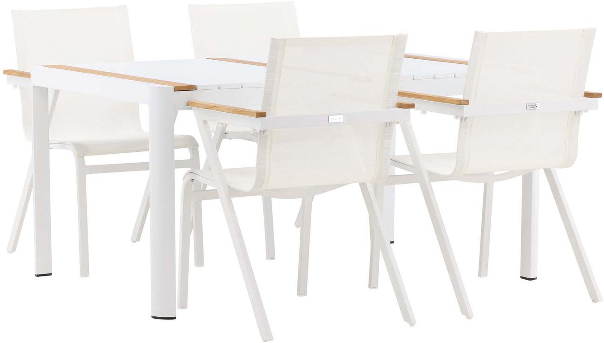 Elegantes Togo Set: 150cm Tisch & 4 Mexico Stühle für draussen.