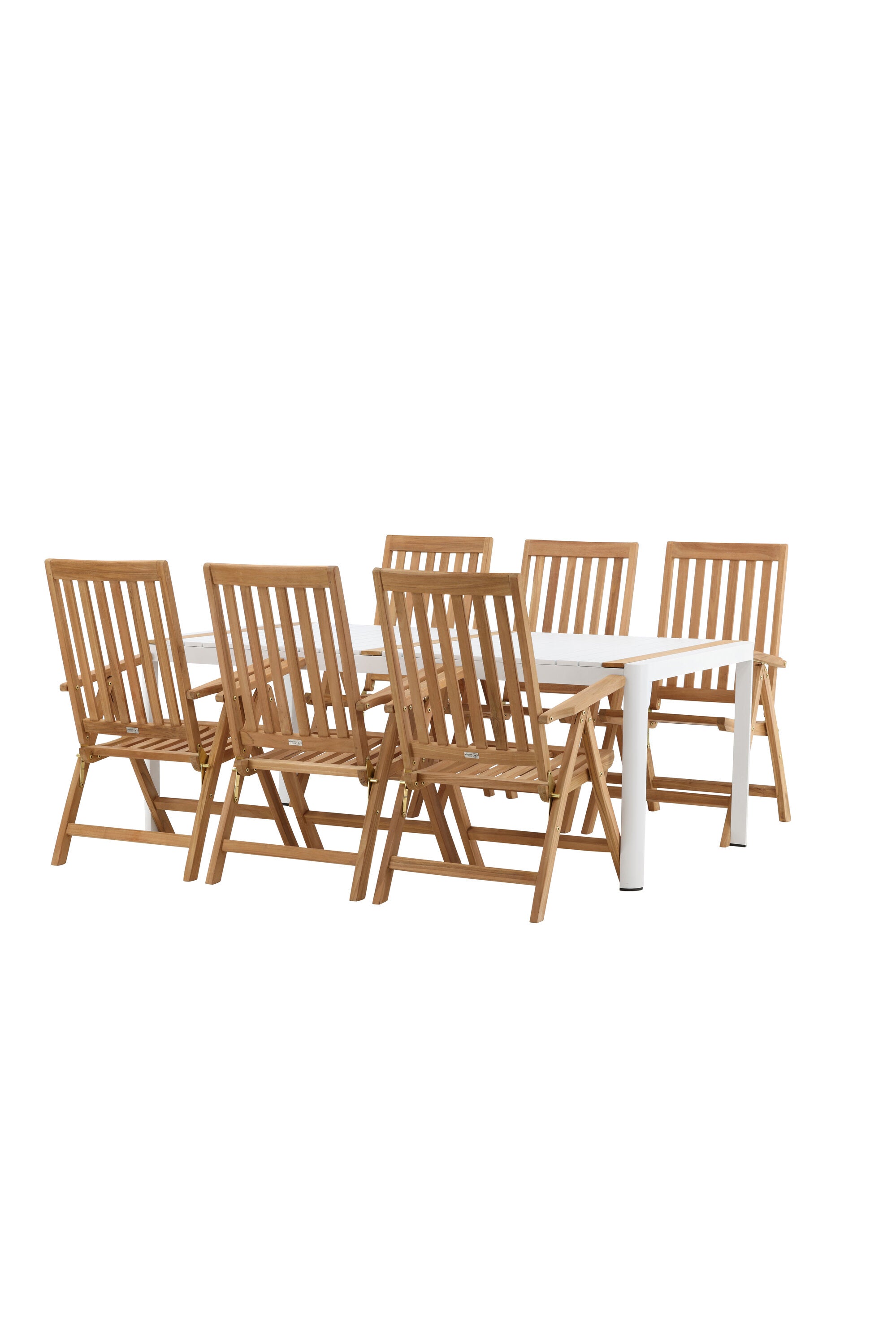 Togo Outdoor-Tischset + Kenya 200cm/6St. in Natur präsentiert im Onlineshop von KAQTU Design AG. Gartentischset ist von Venture Home