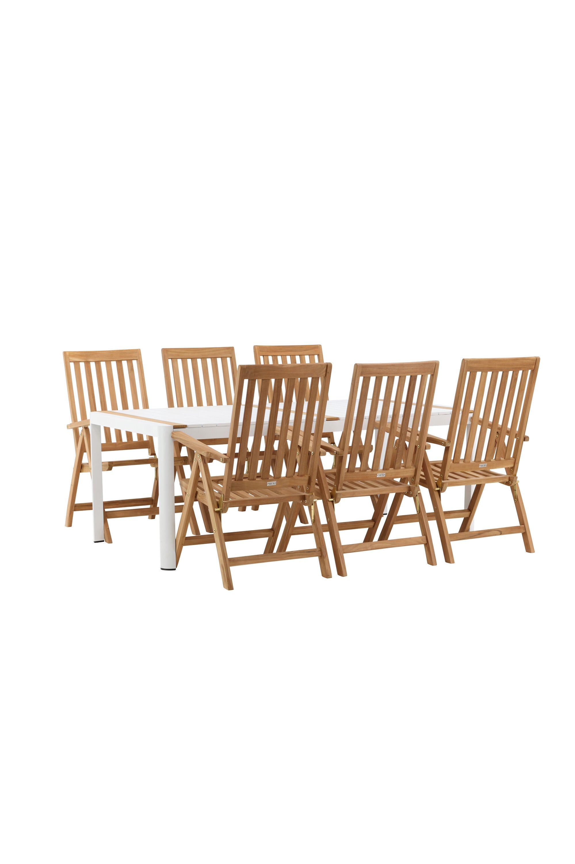 Togo Outdoor-Tischset + Kenya 200cm/6St. in Natur präsentiert im Onlineshop von KAQTU Design AG. Gartentischset ist von Venture Home