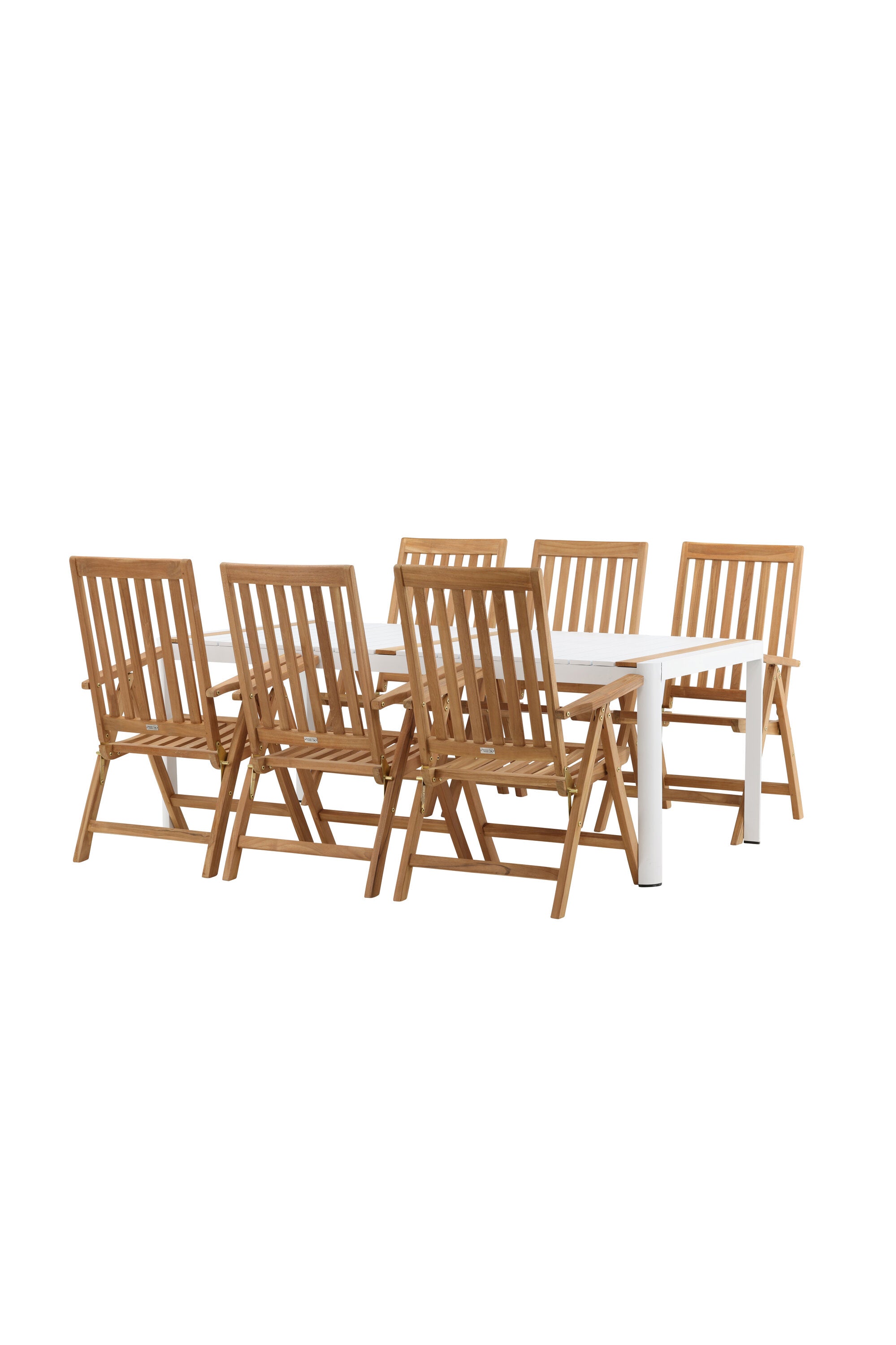 Togo Outdoor-Tischset + Kenya 200cm/6St. in Natur präsentiert im Onlineshop von KAQTU Design AG. Gartentischset ist von Venture Home