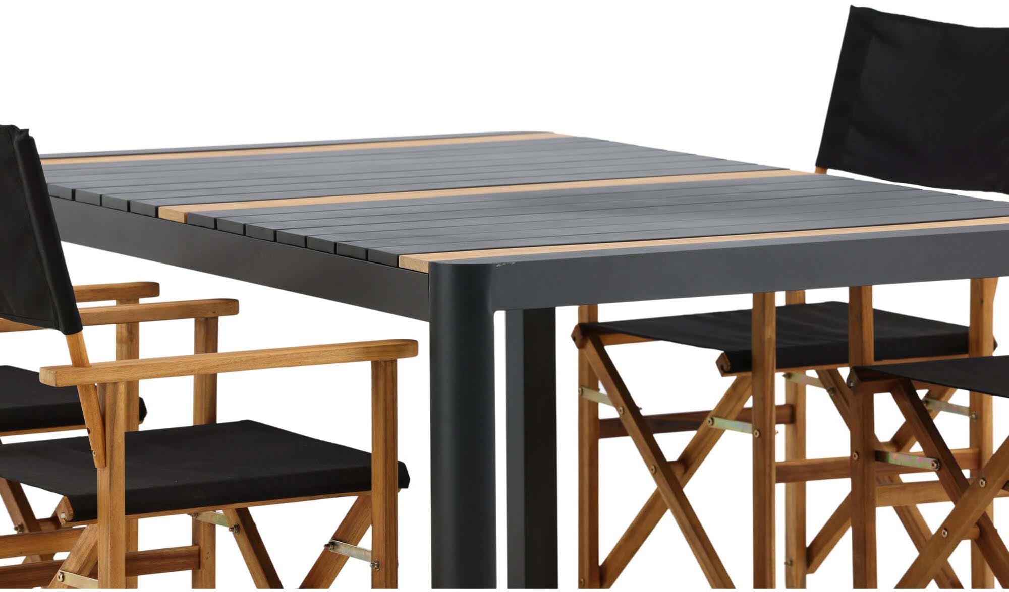 Entdecken Sie das stilvolle Togo Outdoor-Tischset von Venture Home: Eleganter 150cm Tisch und 4 komfortable Marion-Stühle für unvergessliche Momente im Freien.