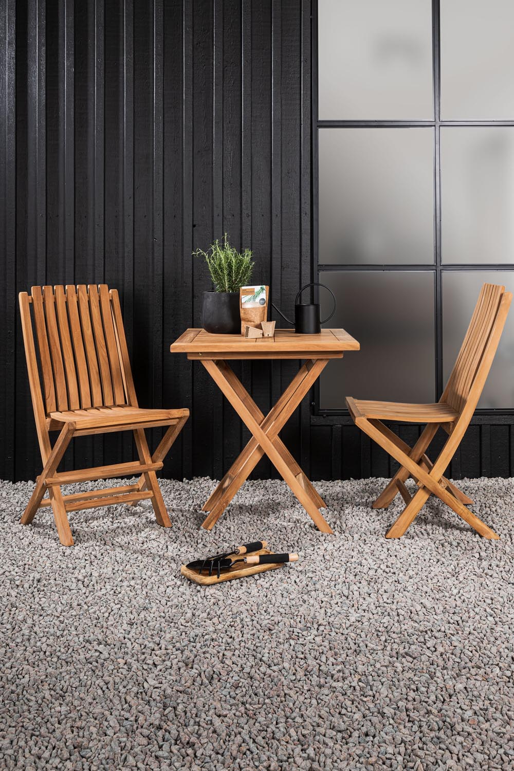 Kenya Outdoor-Tischset 70cm/2St. in Gold präsentiert im Onlineshop von KAQTU Design AG. Gartentischset ist von Venture Home