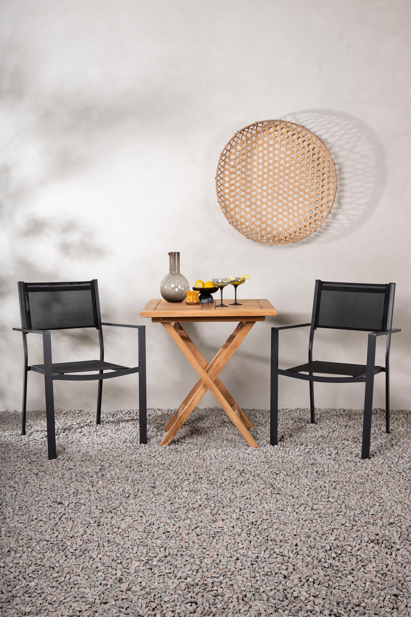 Elegantes 2er-Set Kenya Outdoor-Tische, 70cm, von Venture Home.