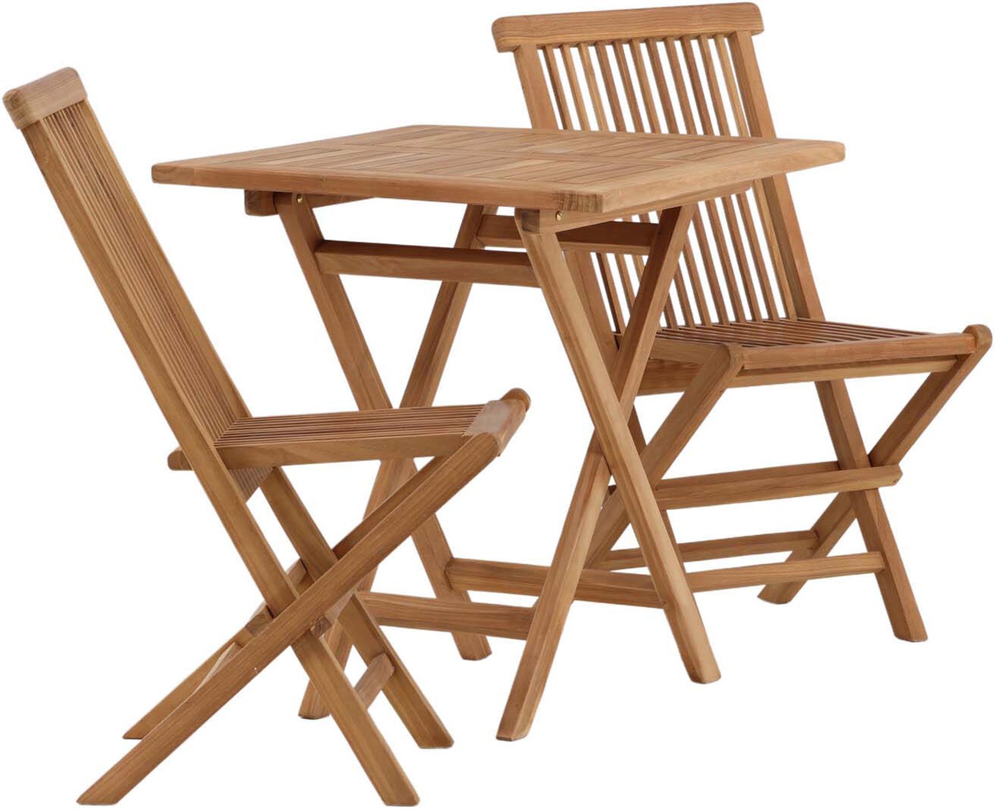 Robustes Klapptischset für Garten, ideal für entspannte Stunden.