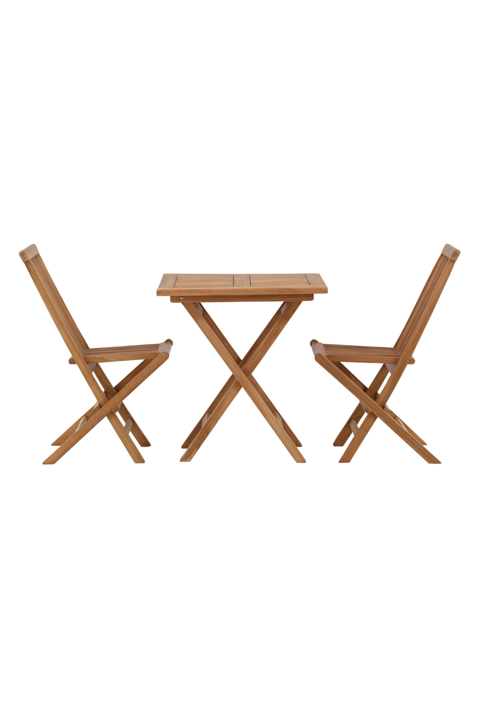 Kenya Outdoor-Klapptischset ohne Armlehene 70cm/2St. in Natur / Grau präsentiert im Onlineshop von KAQTU Design AG. Gartentischset ist von Venture Home
