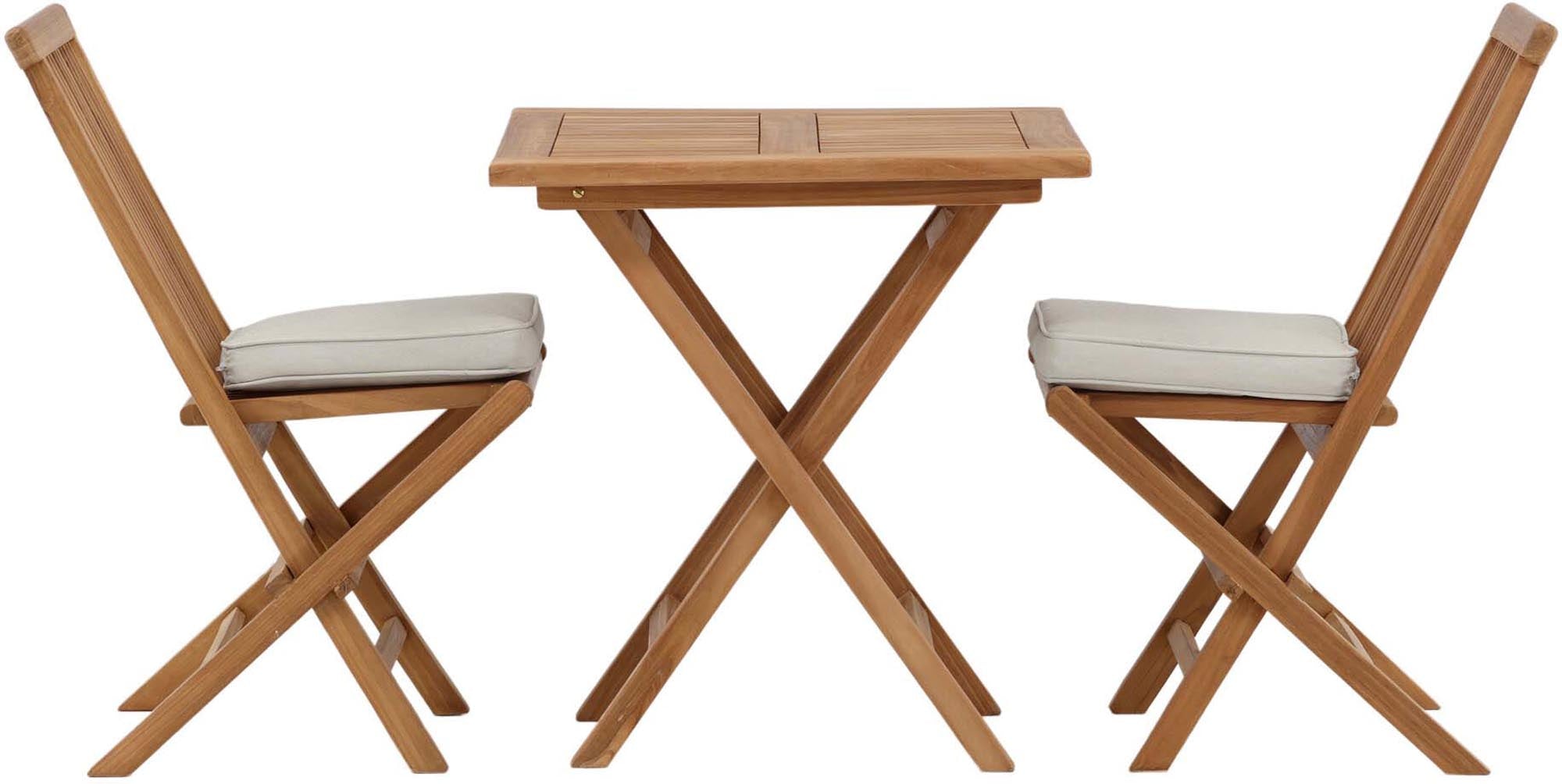 Elegantes Klapptischset für Terrasse, perfekt für gesellige Runden.