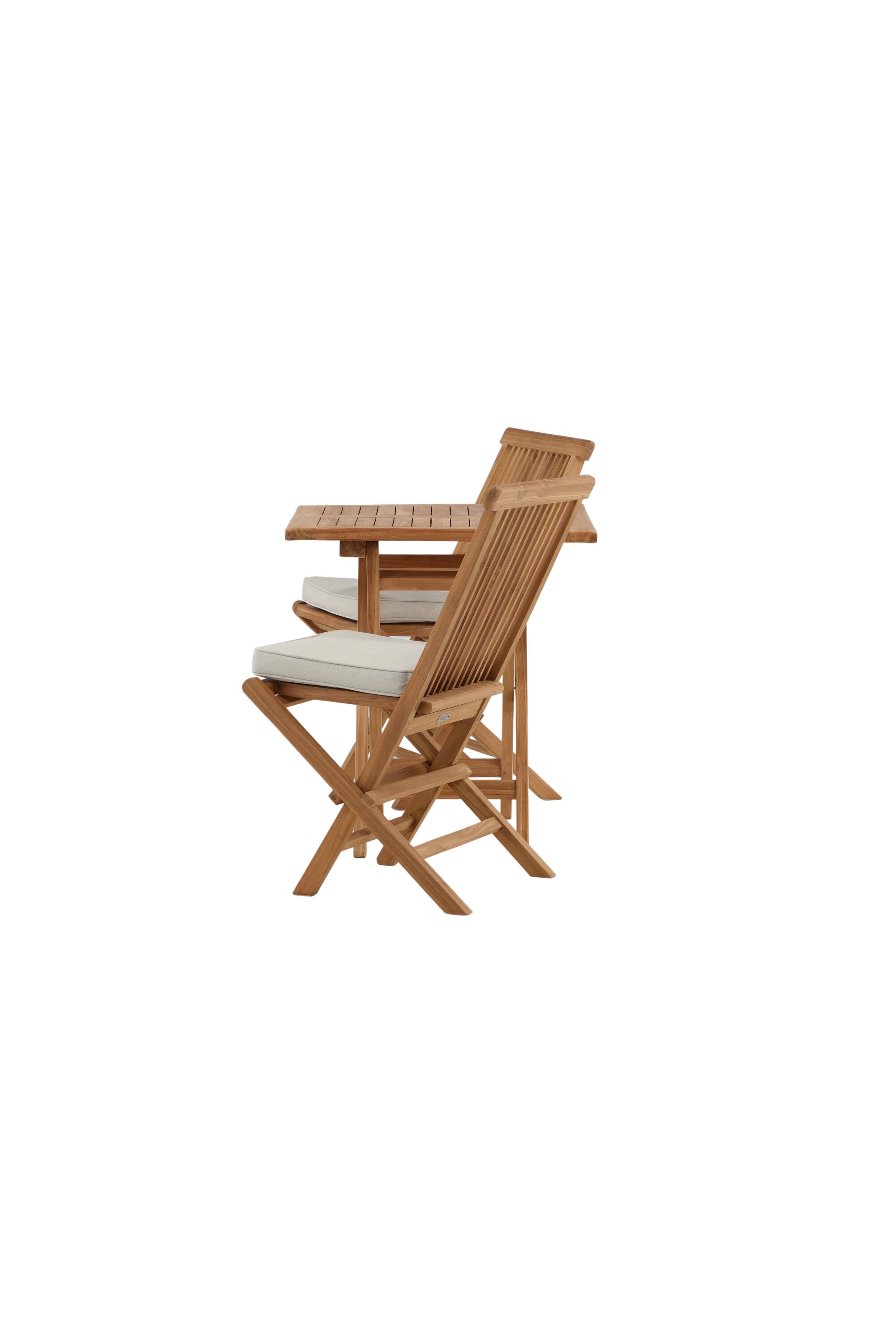 Kenya Outdoor-Klapptischset ohne Armlehene 70cm/2St. in Natur präsentiert im Onlineshop von KAQTU Design AG. Gartentischset ist von Venture Home