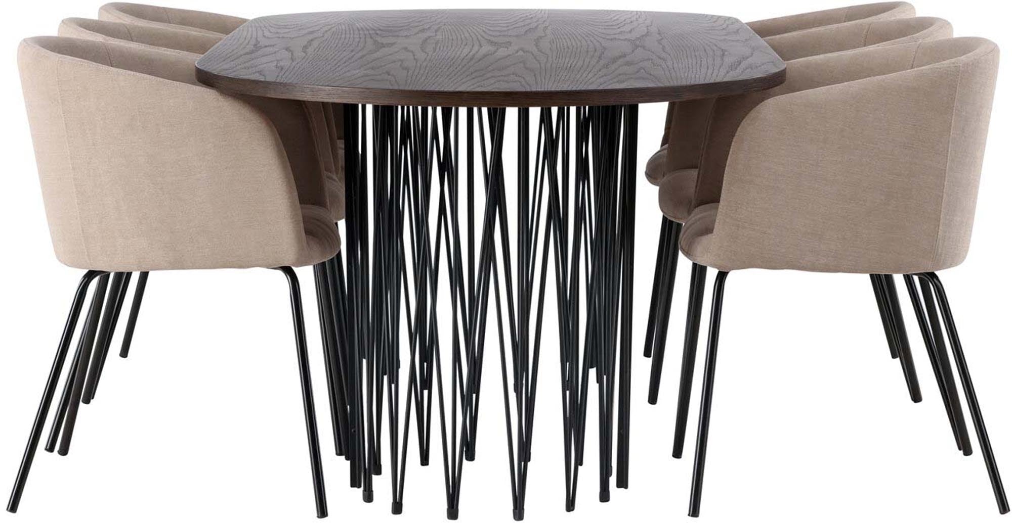 Entdecken Sie das Stone Esszimmerset + Berit 220cm/6St. von Venture Home – stilvolles Design, Komfort und Platz für gesellige Zusammenkünfte.