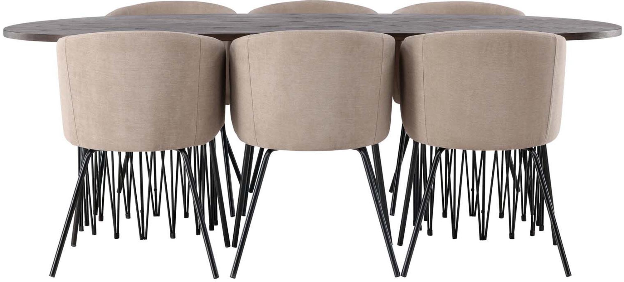 Stilvolles Stone Esszimmerset 220cm für 6 Personen von Venture Home.