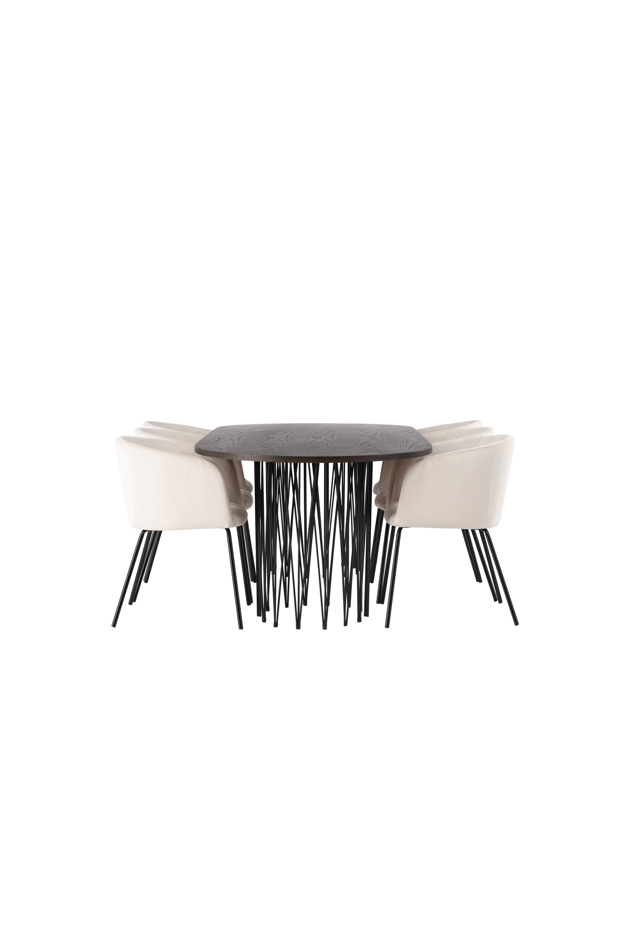 Stone Esszimmerset + Berit 220cm/6St. in Beige, Schwarz präsentiert im Onlineshop von KAQTU Design AG. Esszimmerset ist von Venture Home