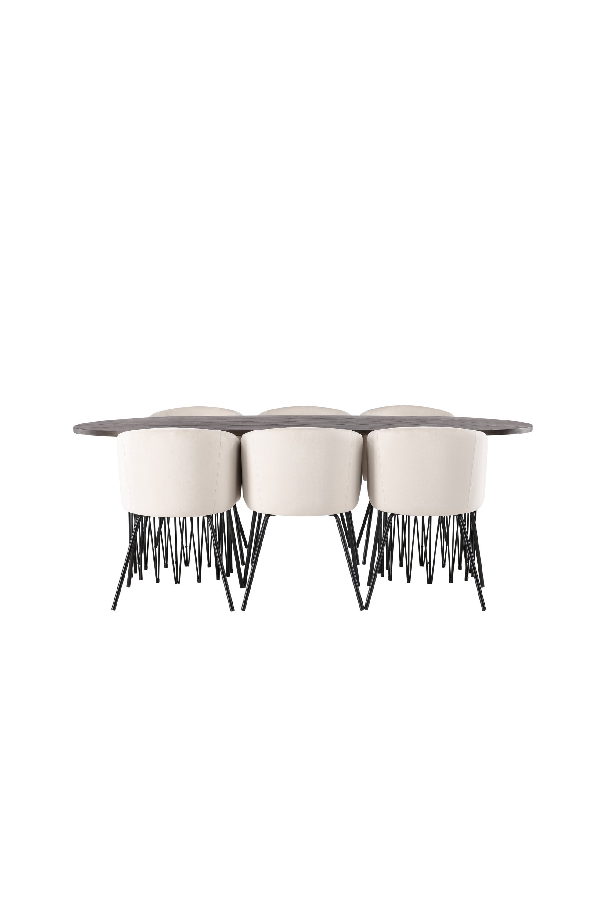 Stone Esszimmerset + Berit 220cm/6St. in Beige, Schwarz präsentiert im Onlineshop von KAQTU Design AG. Esszimmerset ist von Venture Home
