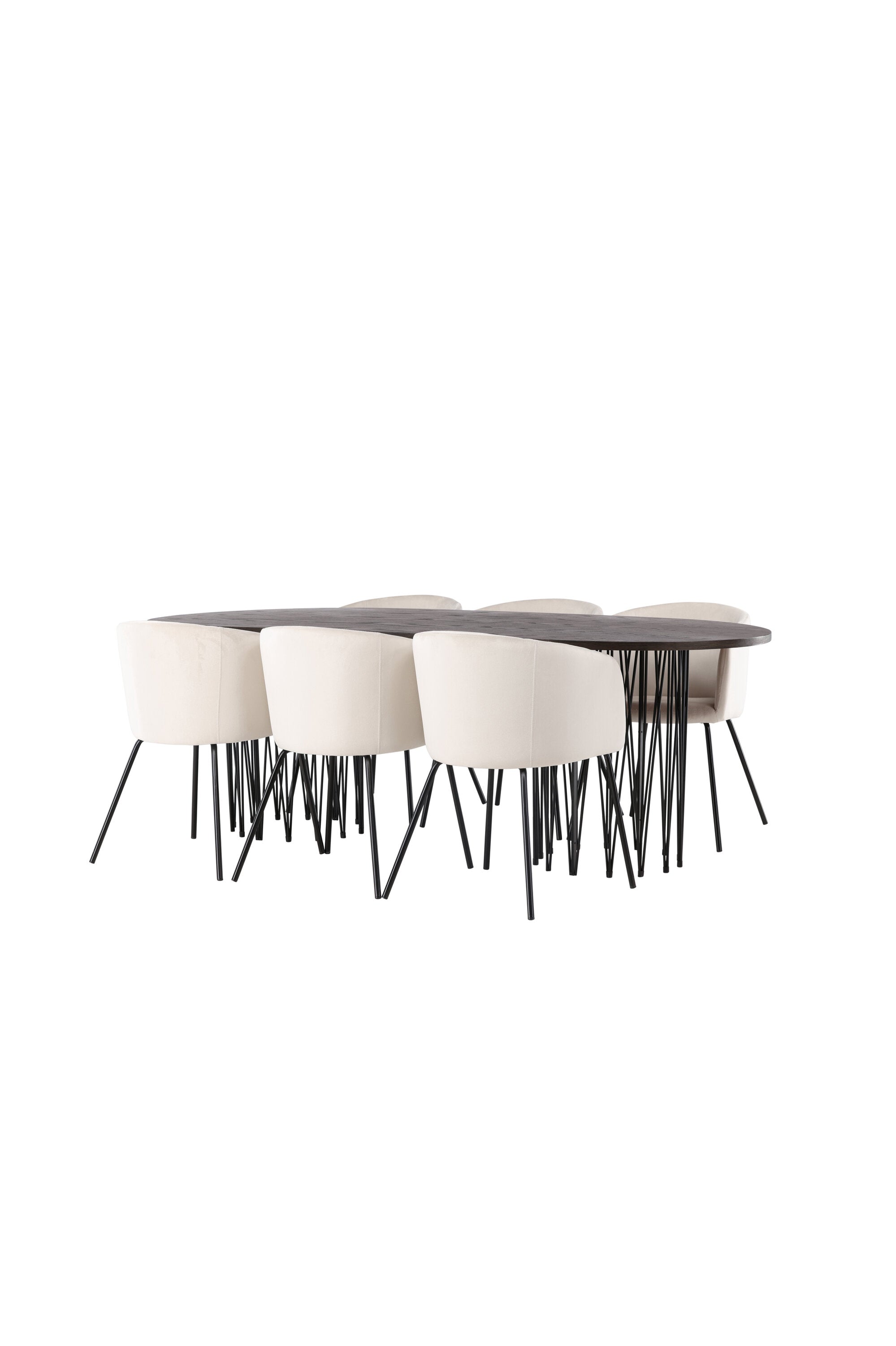 Stone Esszimmerset + Berit 220cm/6St. in Beige, Schwarz präsentiert im Onlineshop von KAQTU Design AG. Esszimmerset ist von Venture Home